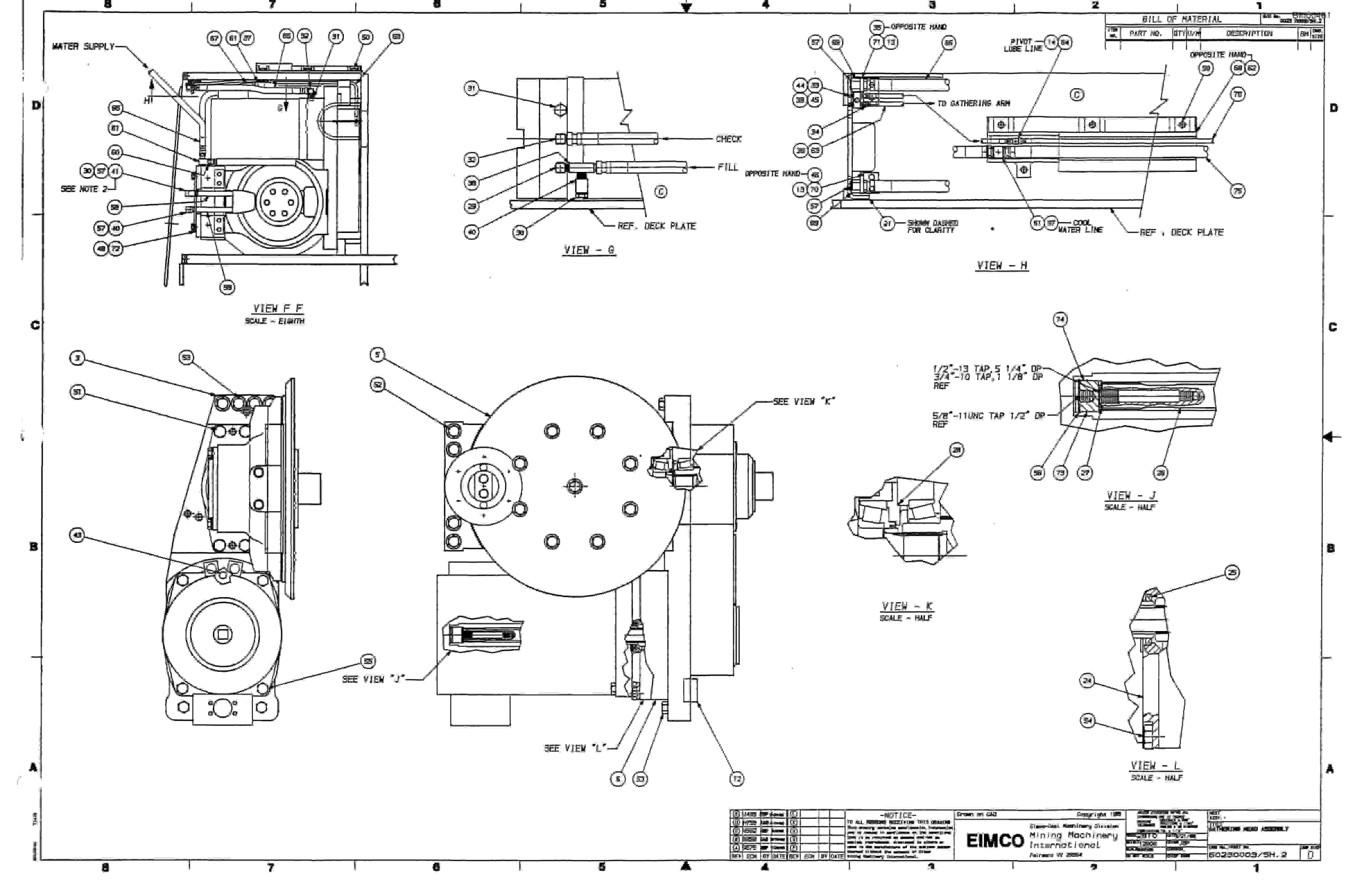 Bucyrus 2810-1 Miner Parts Catalog BI000461-3
