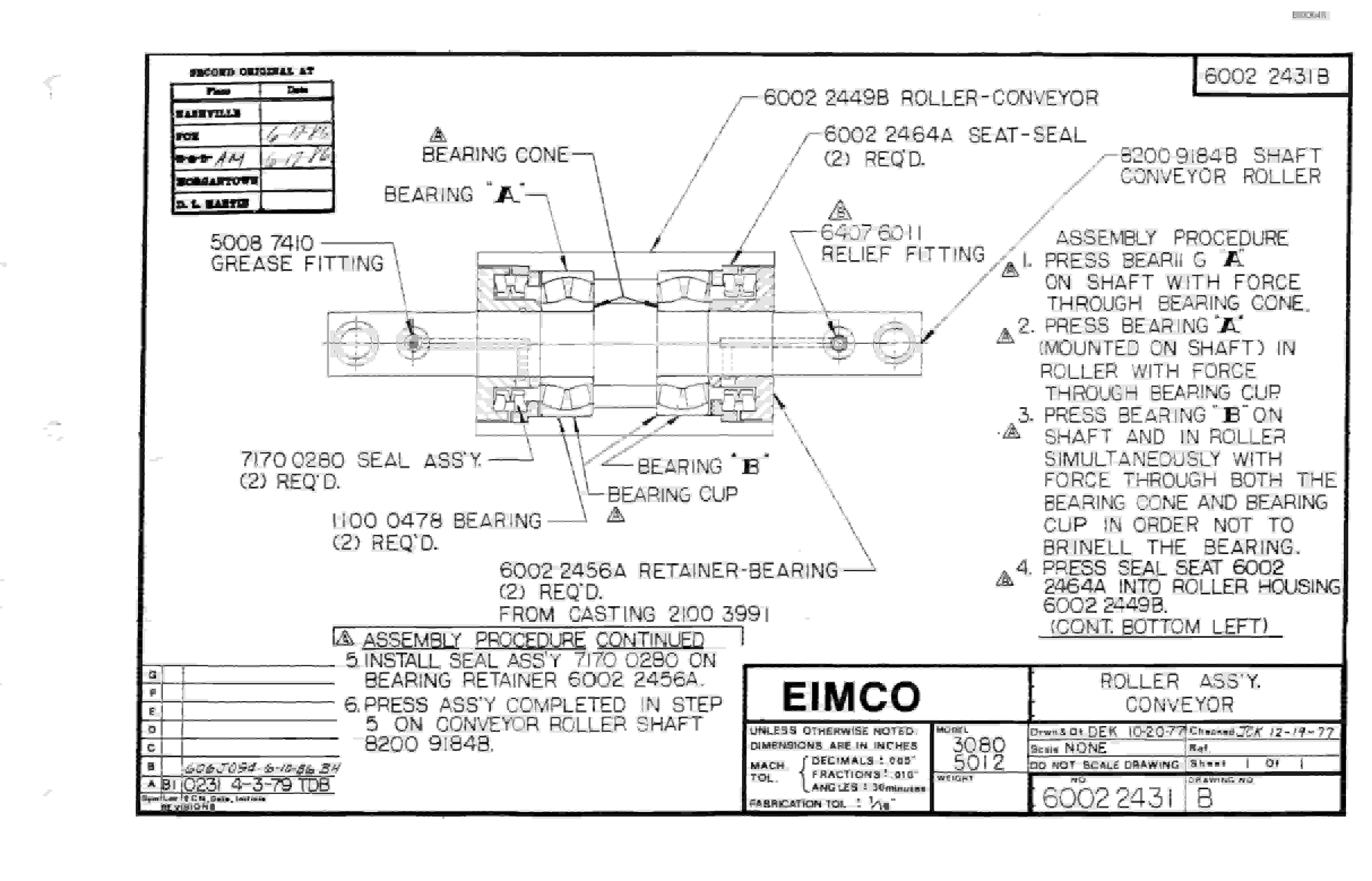 Bucyrus 2810-1 Miner Parts Catalog BI000461-5