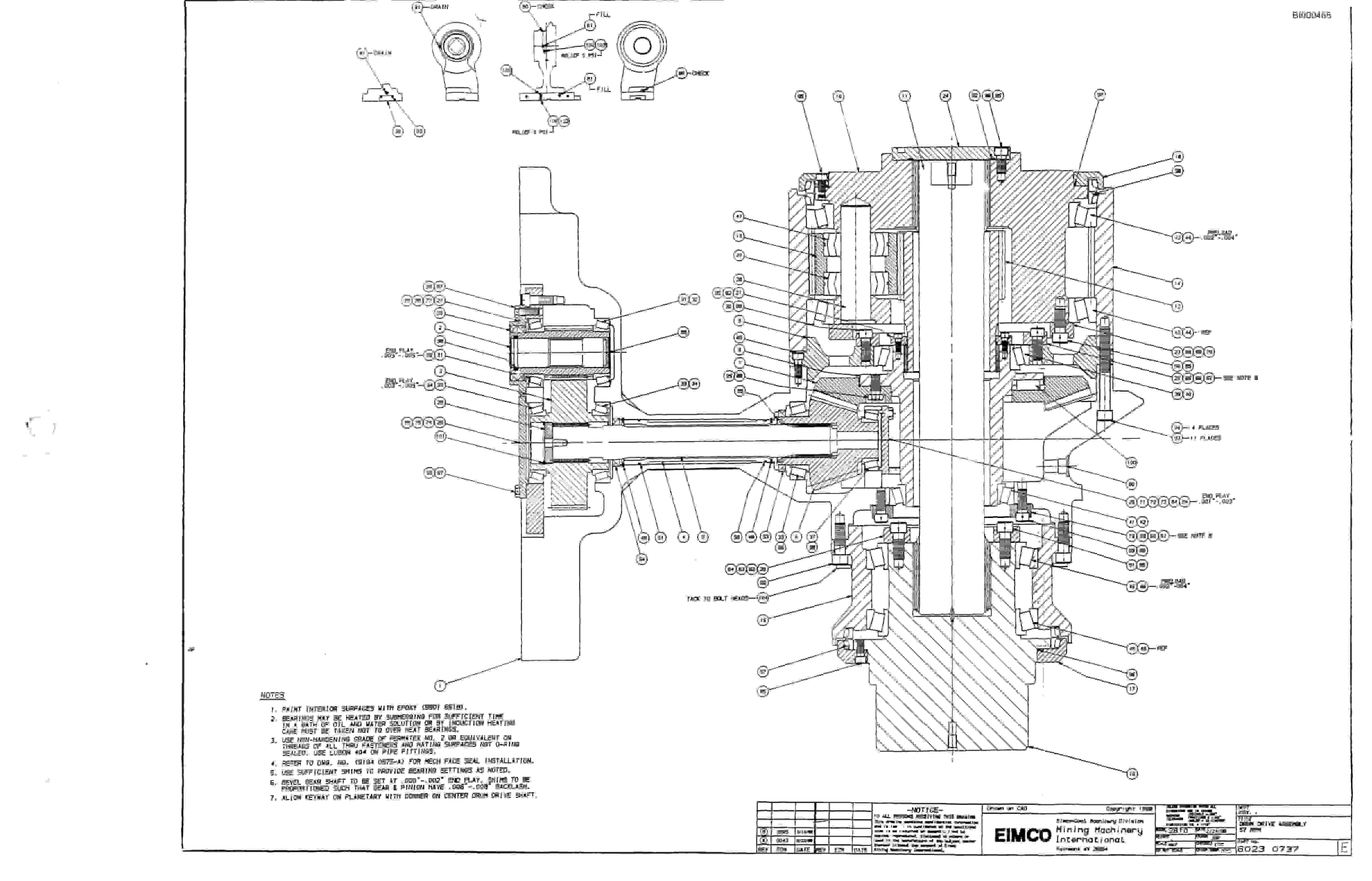 Bucyrus 2810-1 Miner Parts Catalog BI000465-4