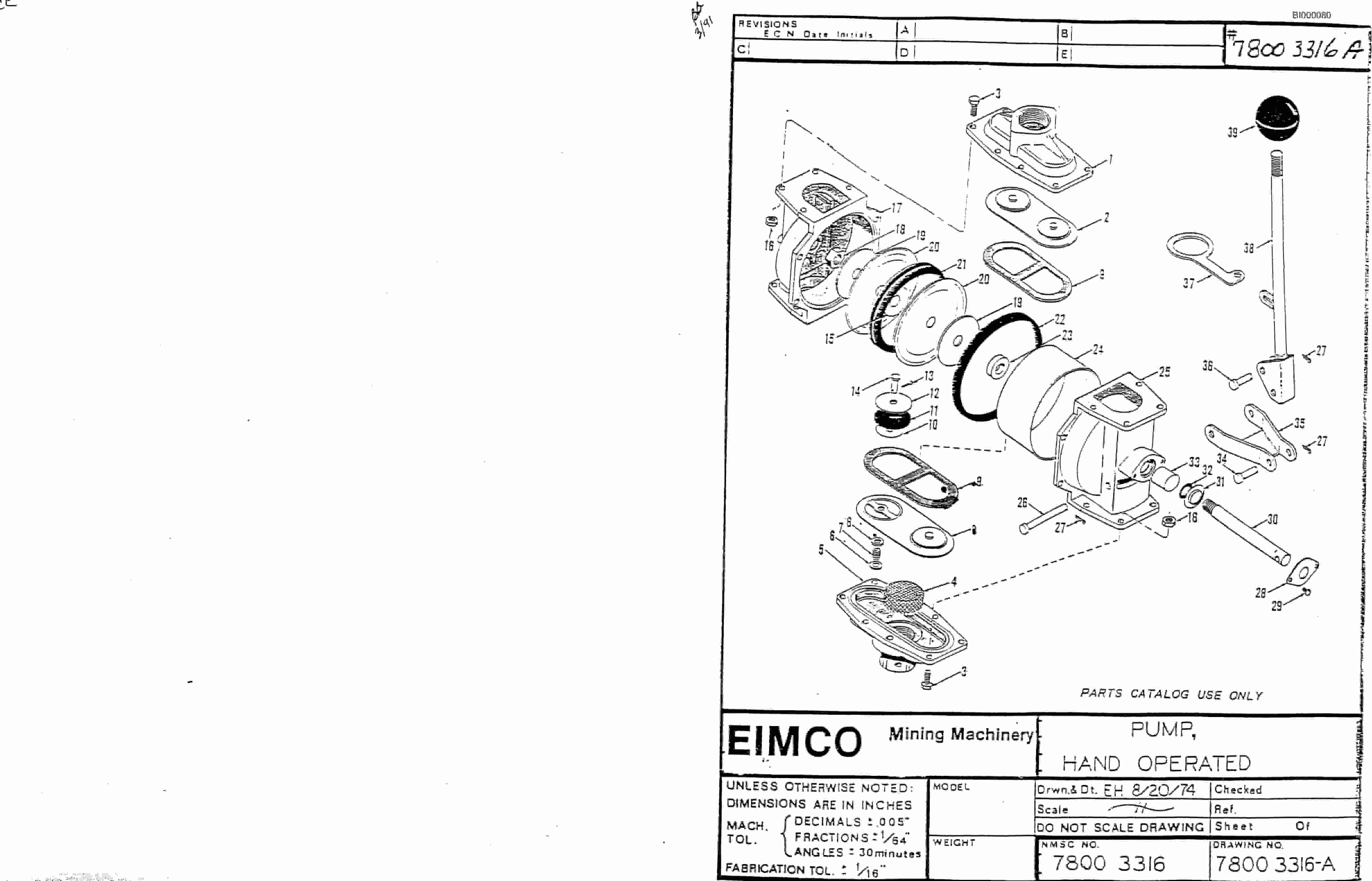 Bucyrus 2810-2 Miner Parts Catalog BI000080-2