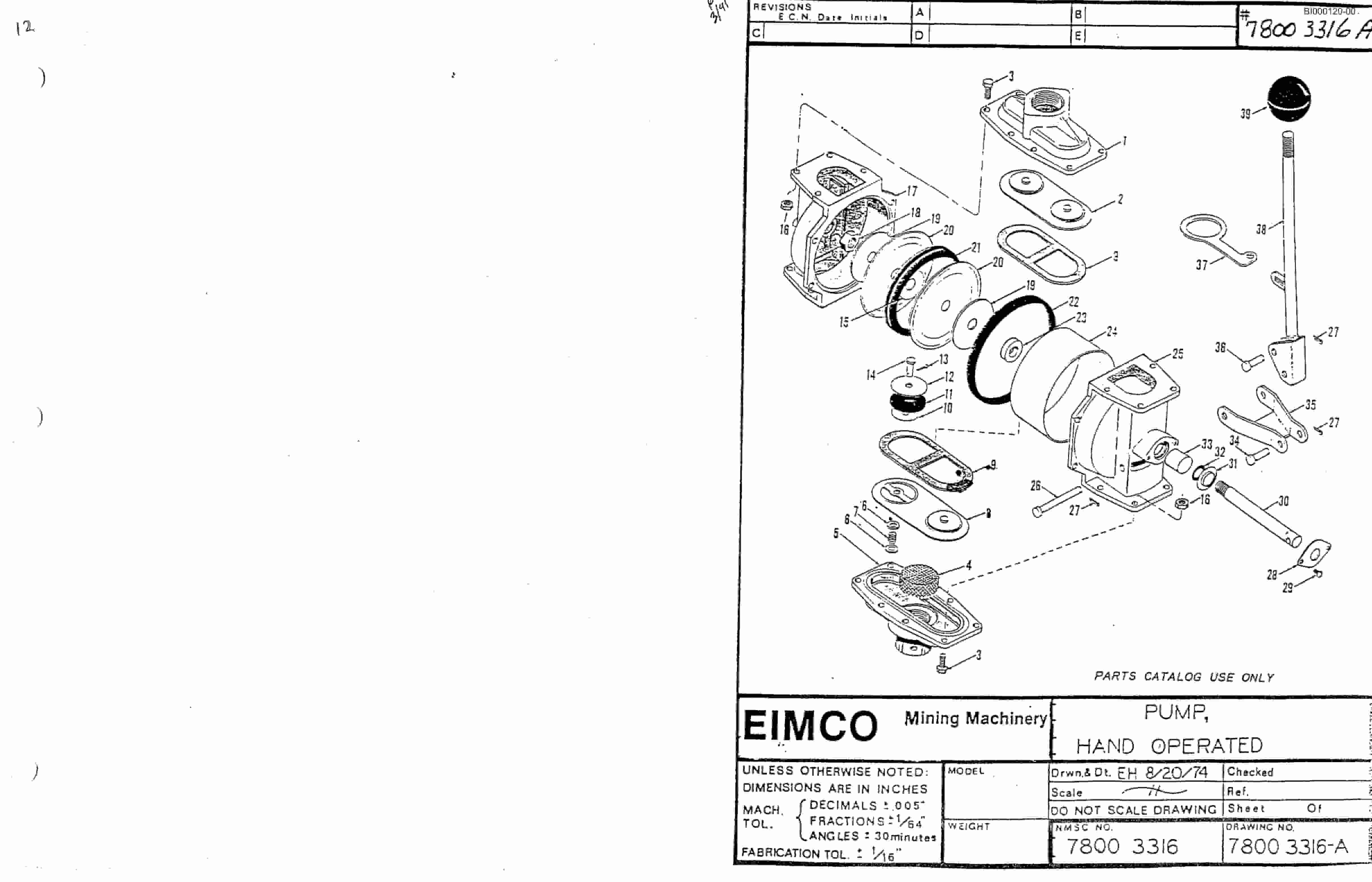 Bucyrus 2810-2 Miner Parts Catalog BI000120-2