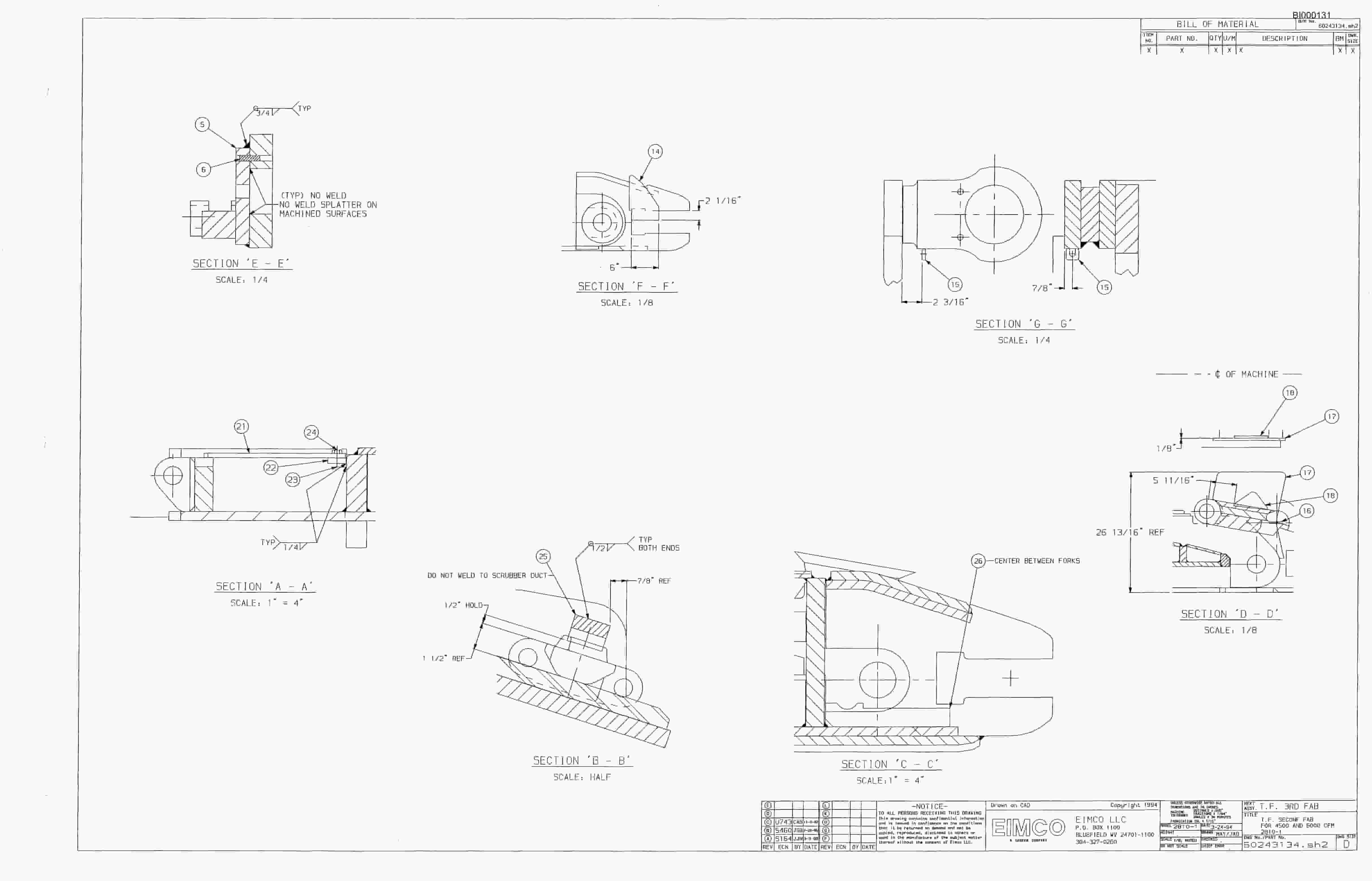 Bucyrus 2810-2 Miner Parts Catalog BI000131-3