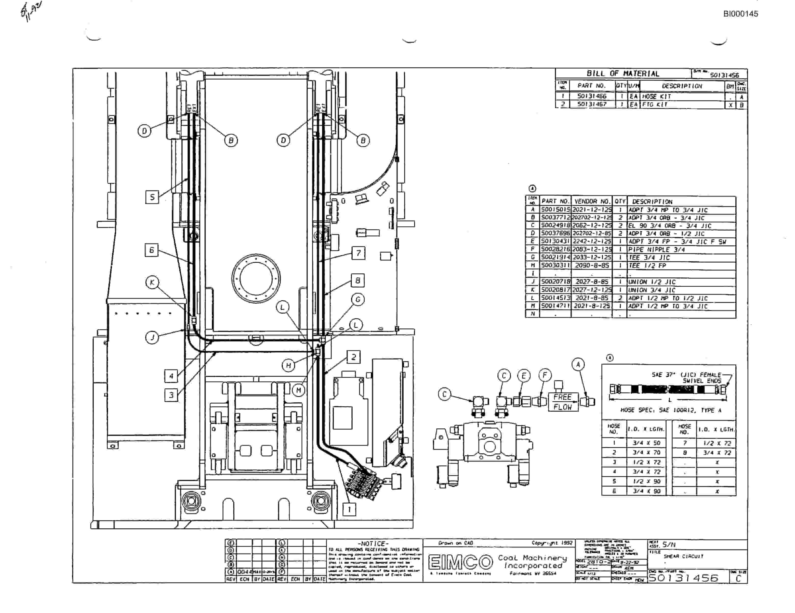 Bucyrus 2810-2 Miner Parts Catalog BI000145-3