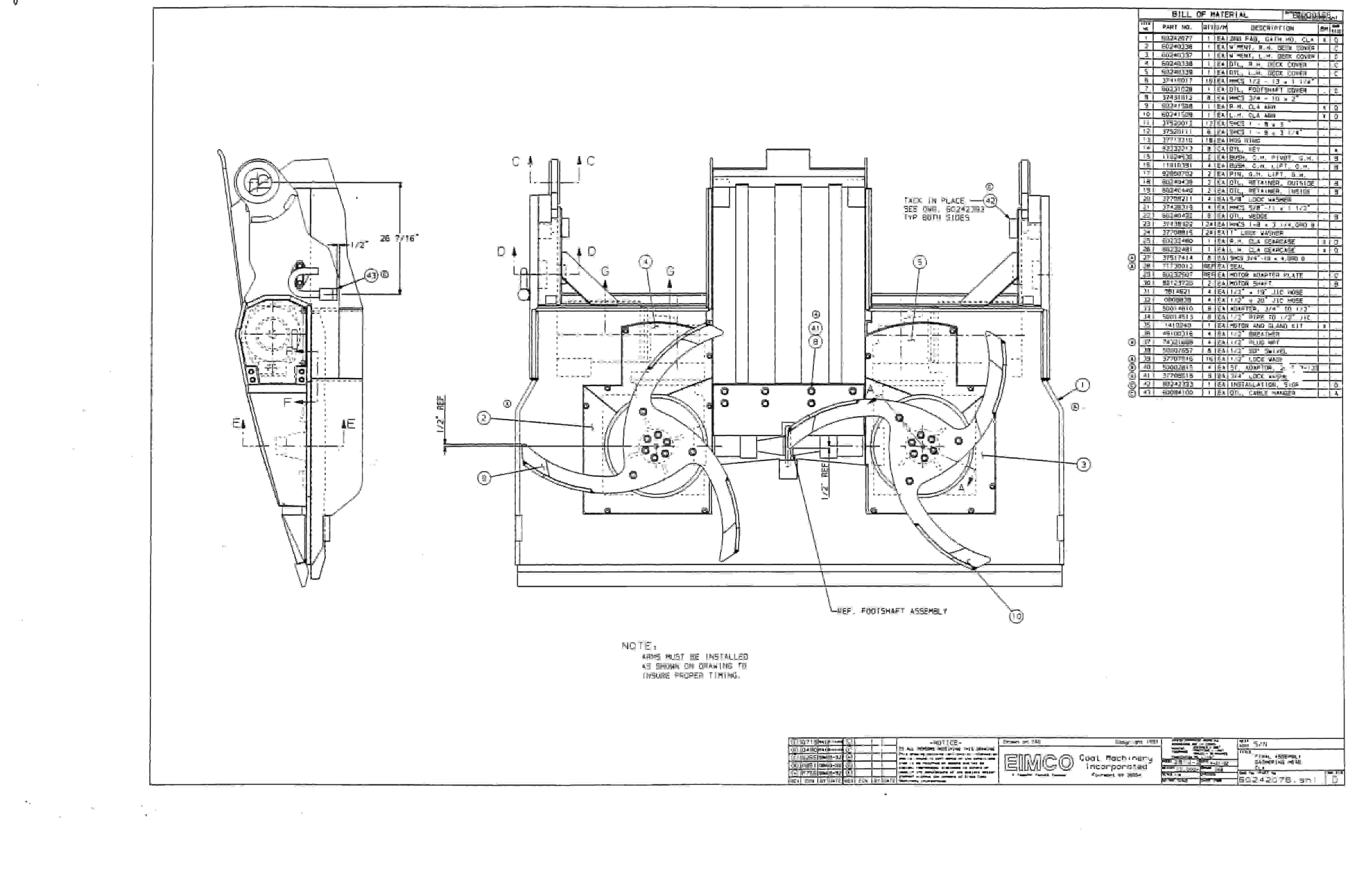 Bucyrus 2810-2 Miner Parts Catalog BI000158-5