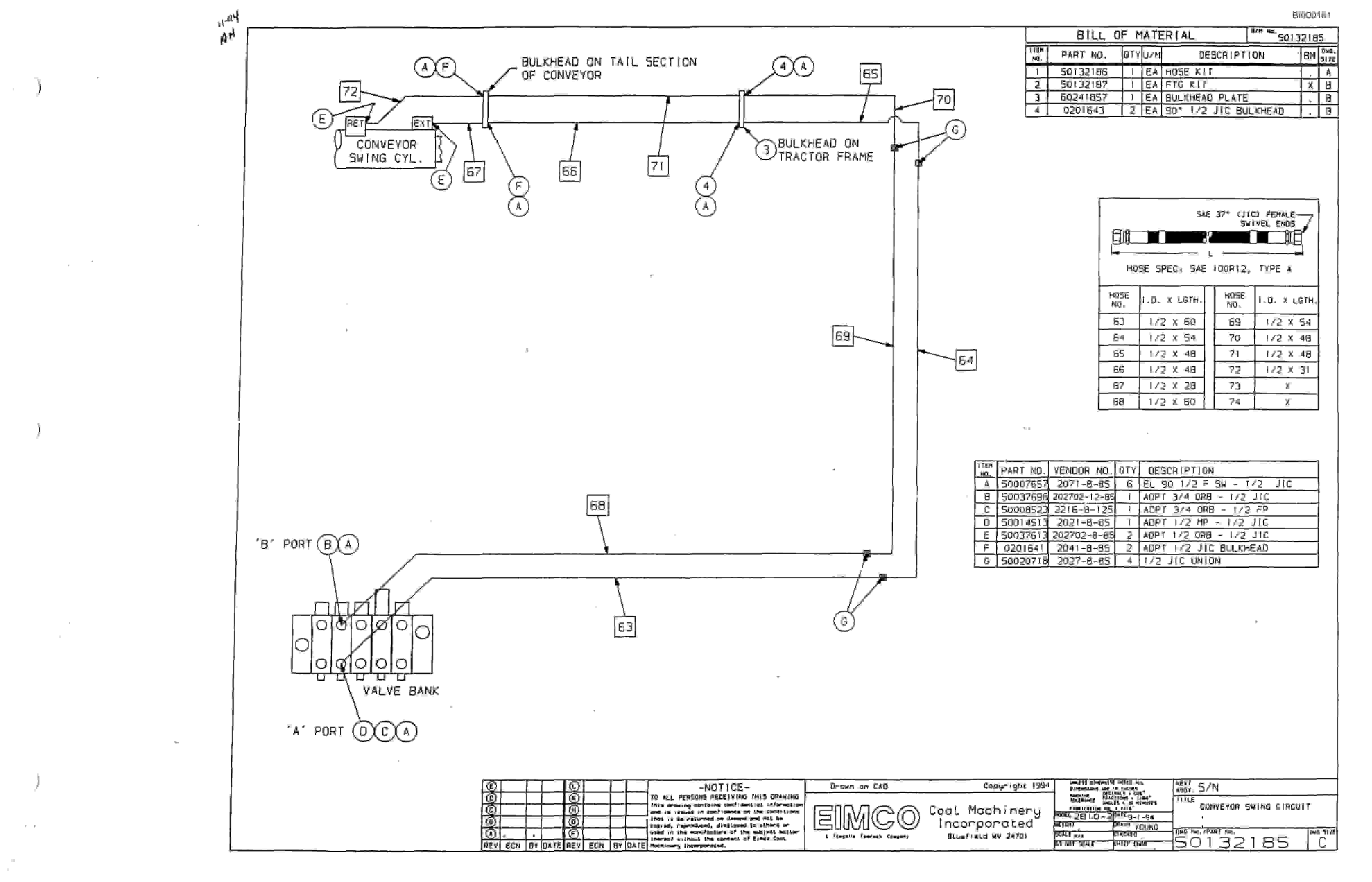 Bucyrus 2810-2 Miner Parts Catalog BI000161-4