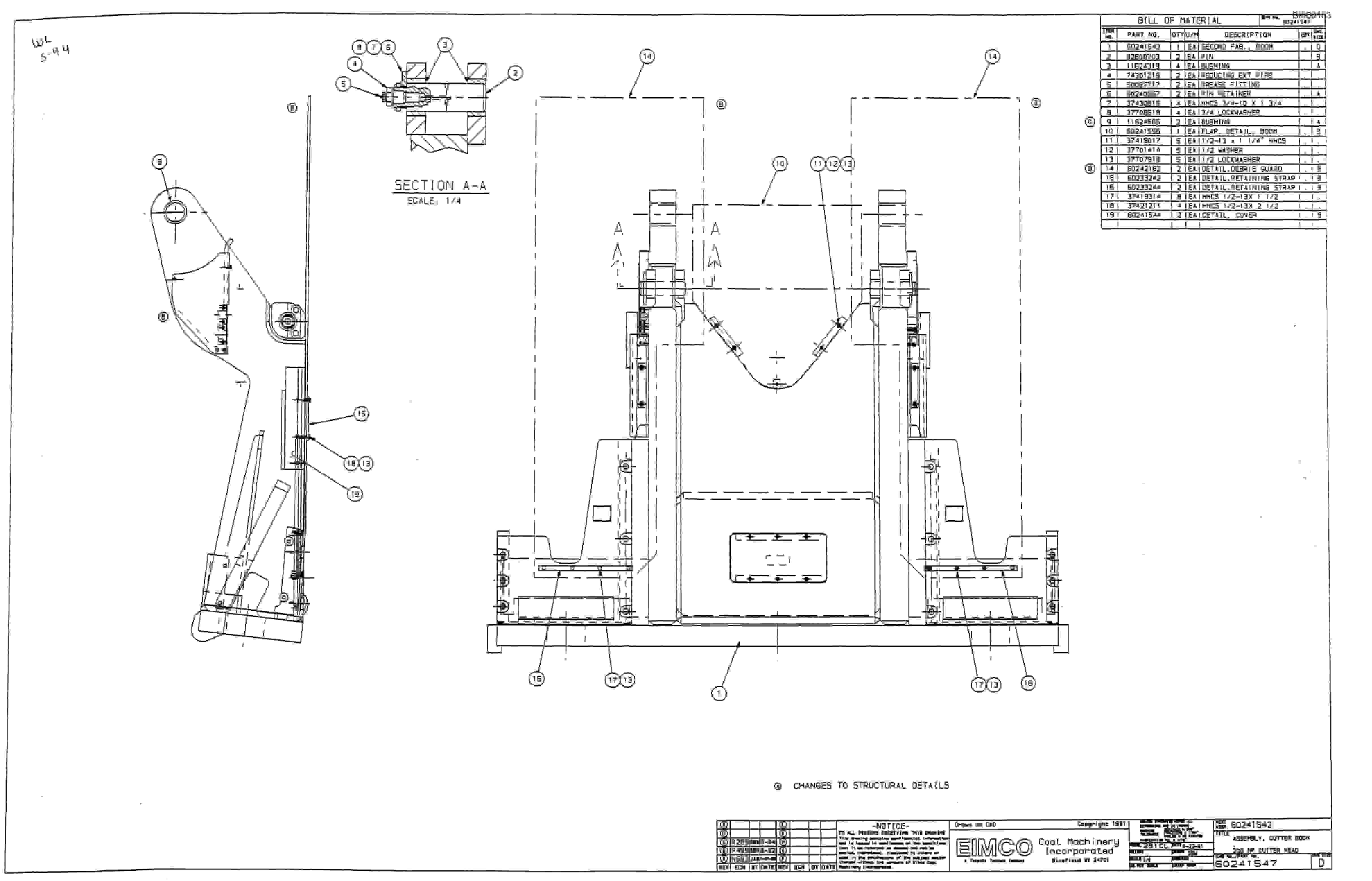 Bucyrus 2810-2 Miner Parts Catalog BI000163-4