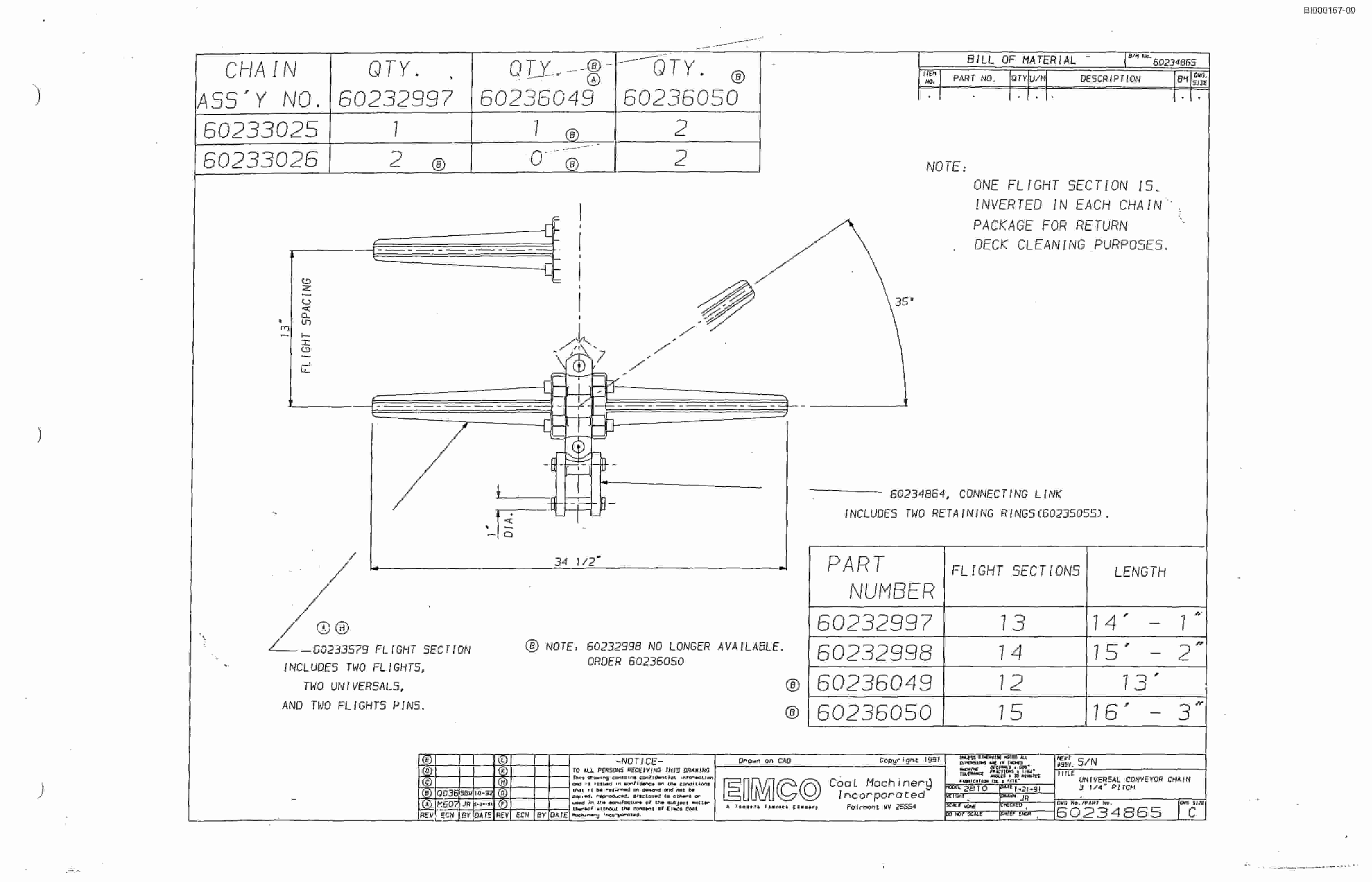 Bucyrus 2810-2 Miner Parts Catalog BI000167-5