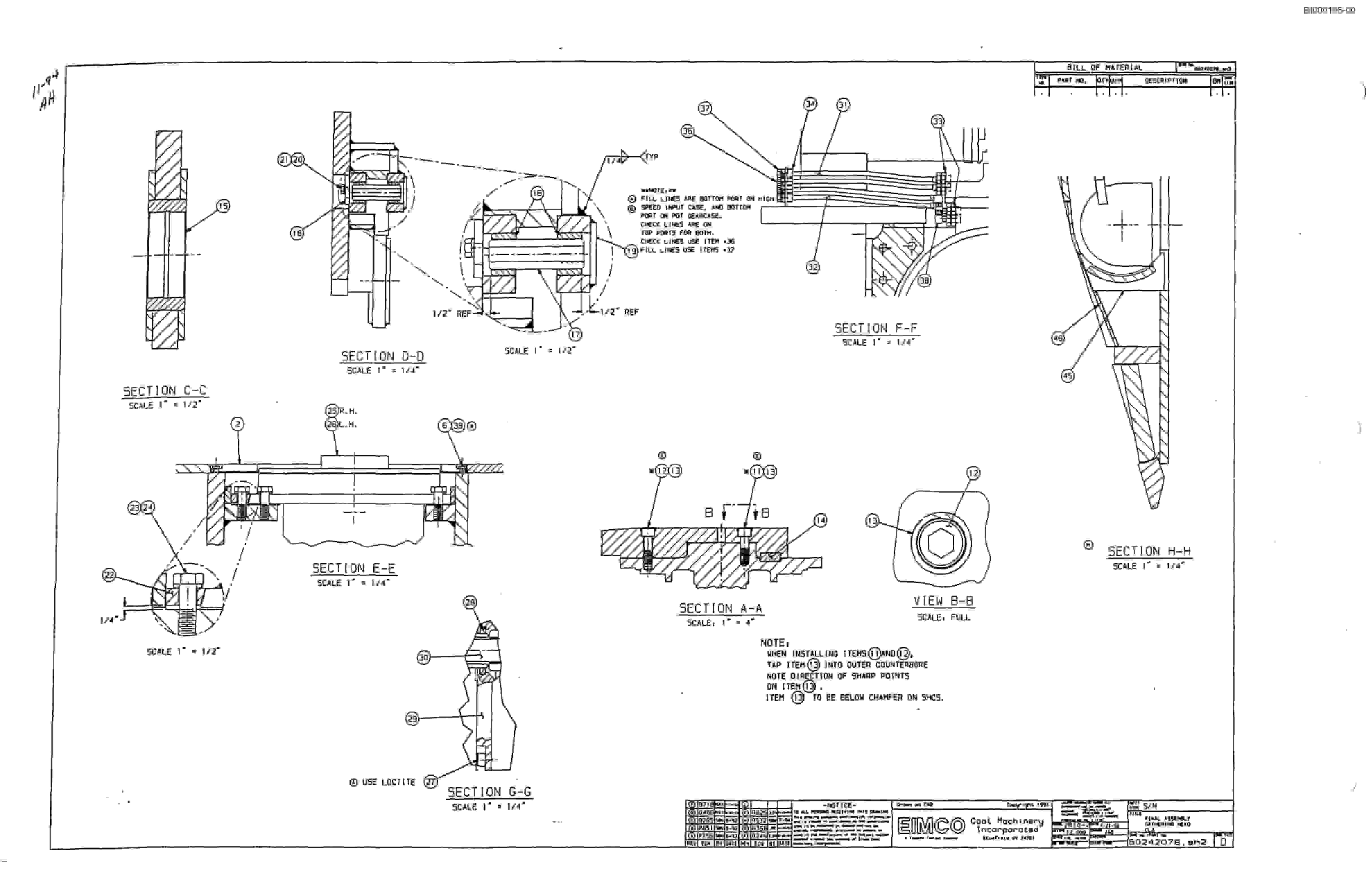 Bucyrus 2810-2 Miner Parts Catalog BI000195-5