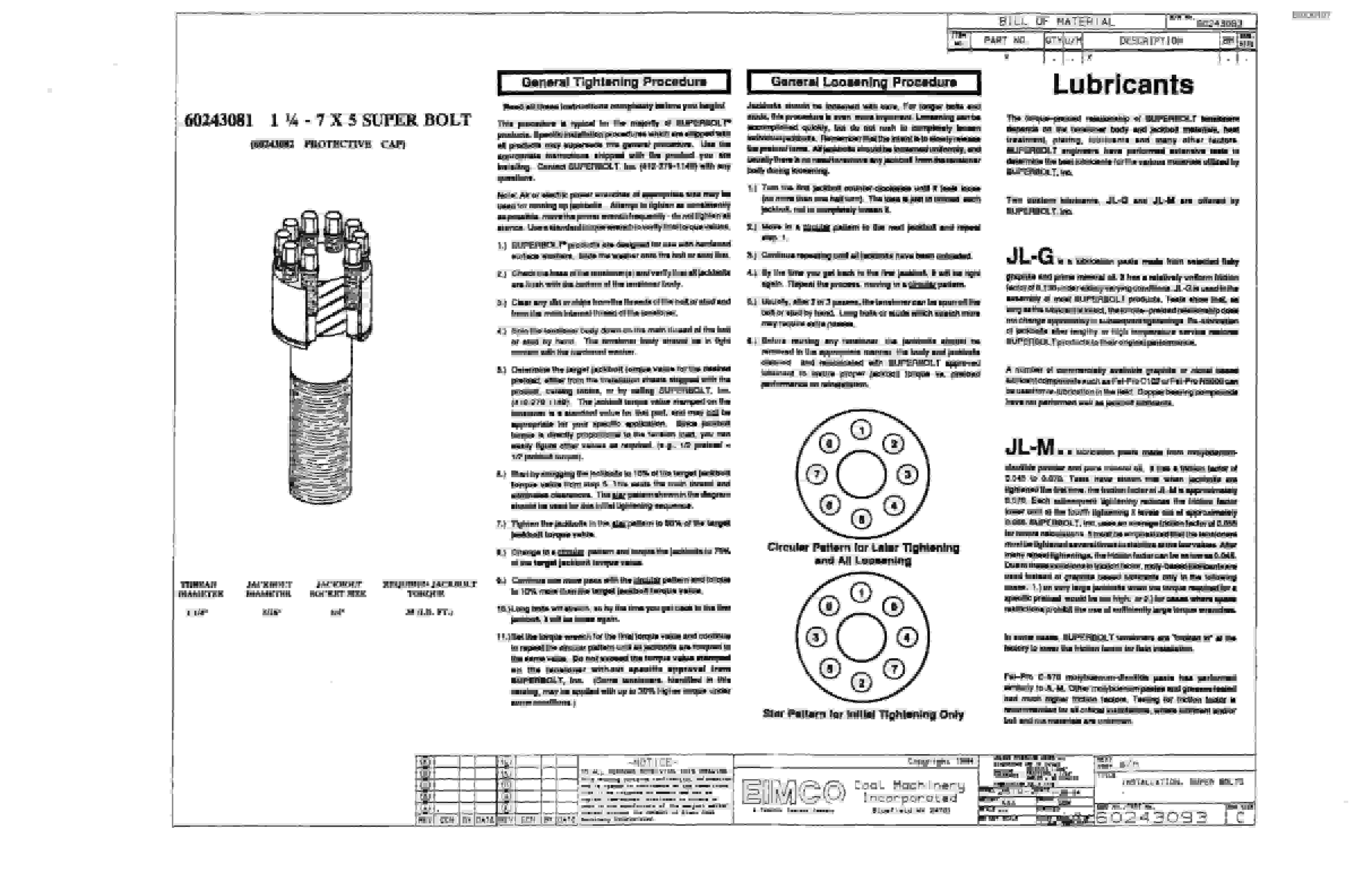 Bucyrus 2810-2 Miner Parts Catalog BI000197-3