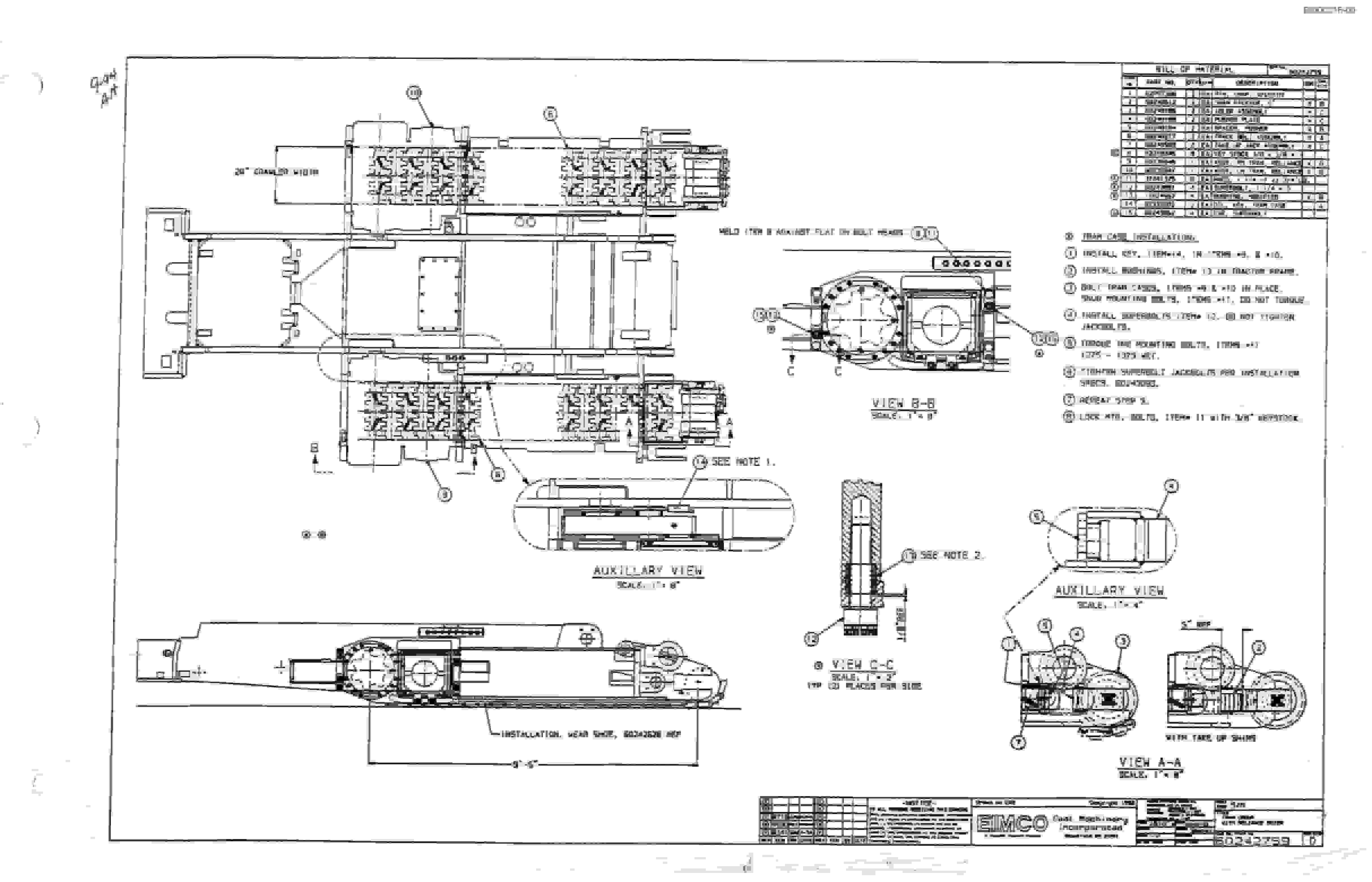Bucyrus 2810-2 Miner Parts Catalog BI000215-3