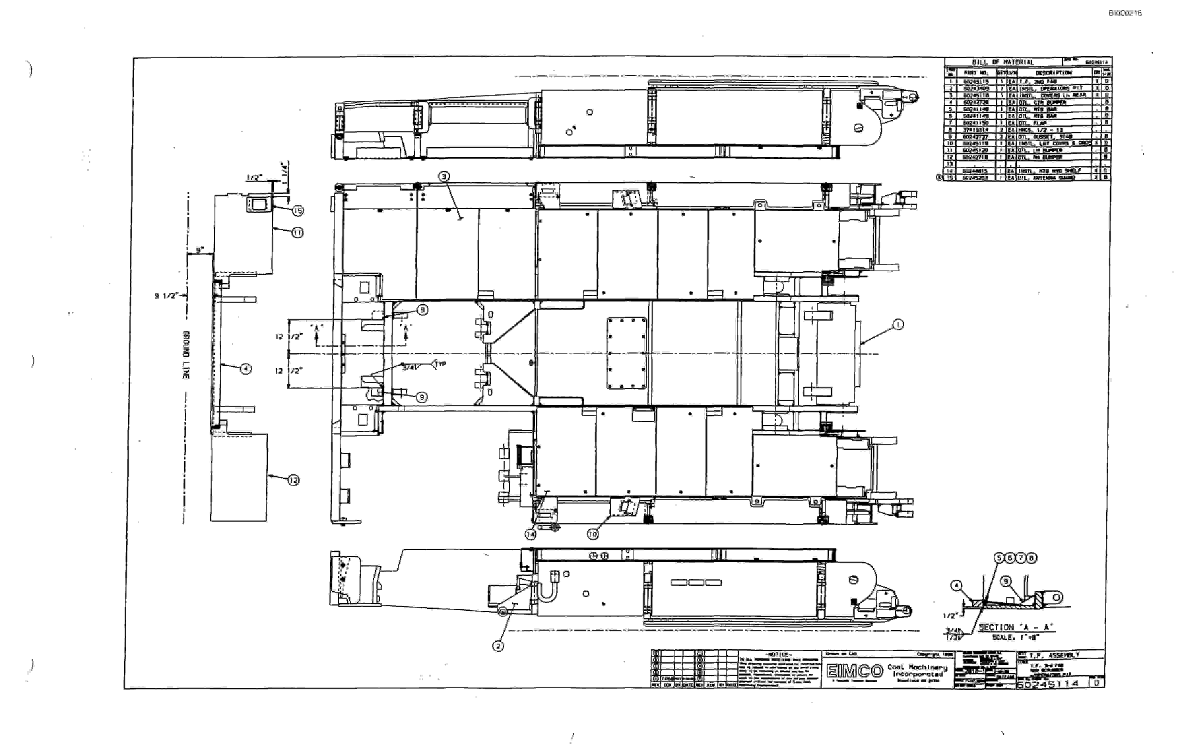 Bucyrus 2810-2 Miner Parts Catalog BI000218-3