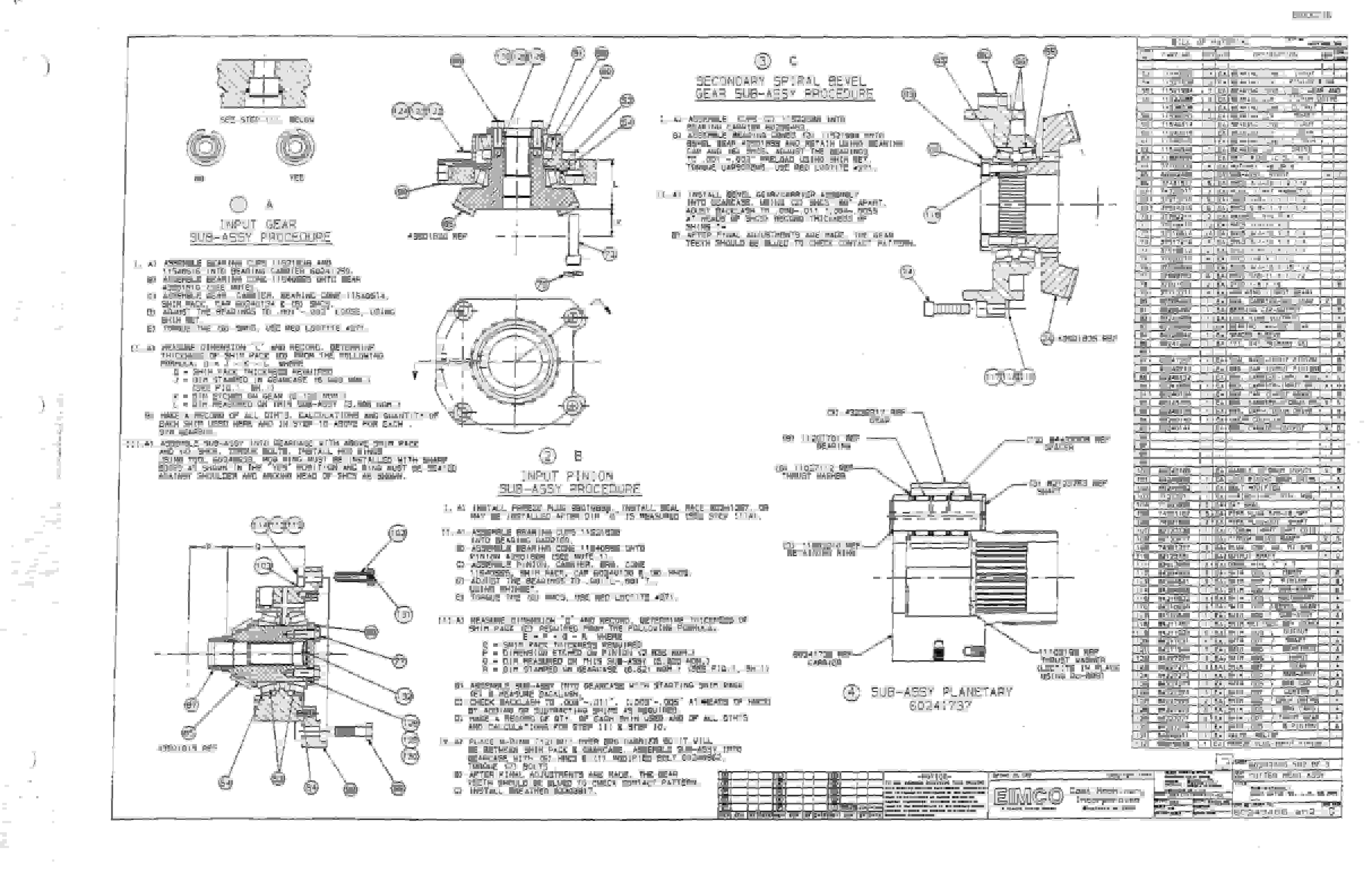 Bucyrus 2810-2 Miner Parts Catalog BI000218-5