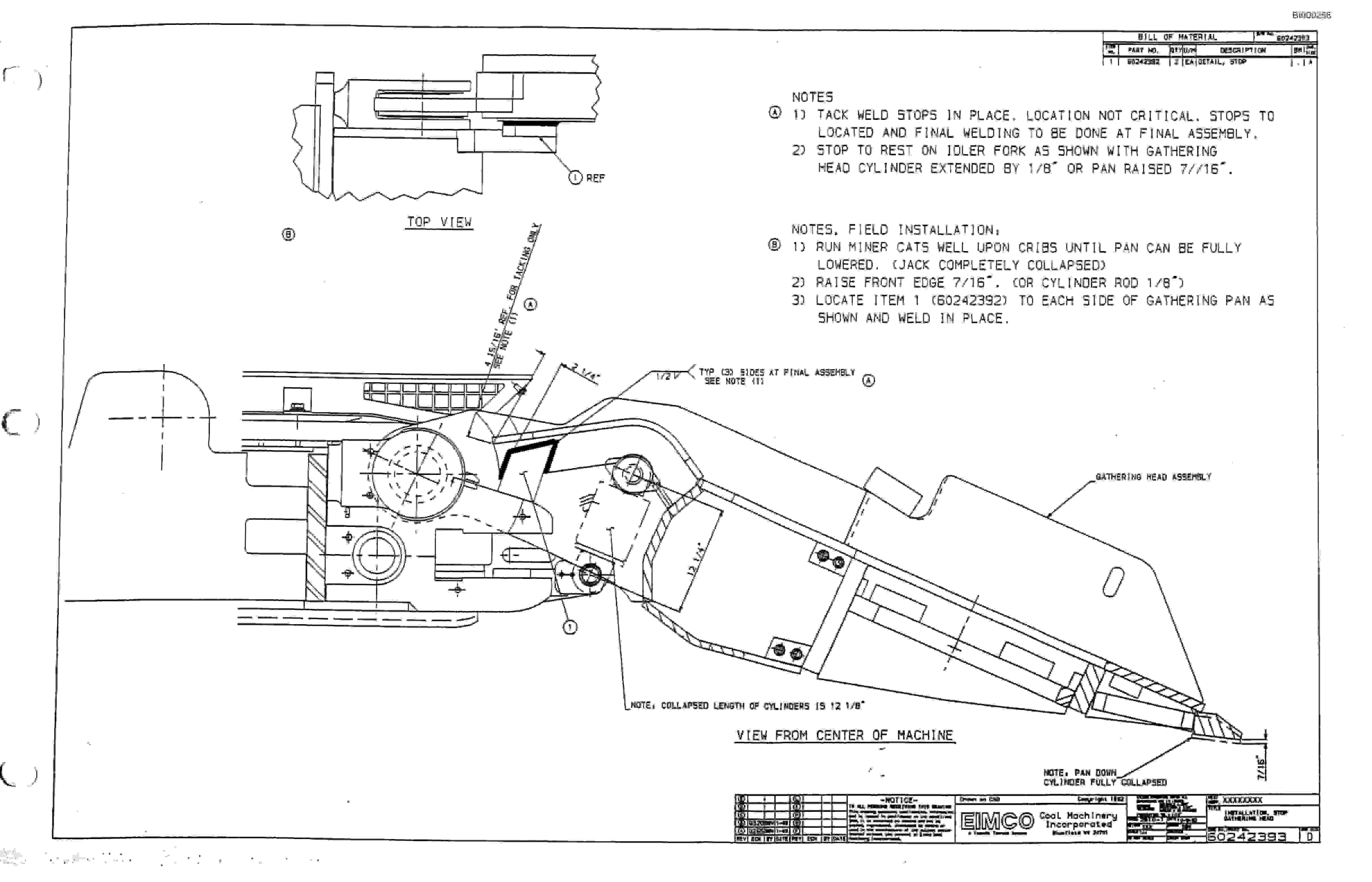 Bucyrus 2810-2 Miner Parts Catalog BI000256-4