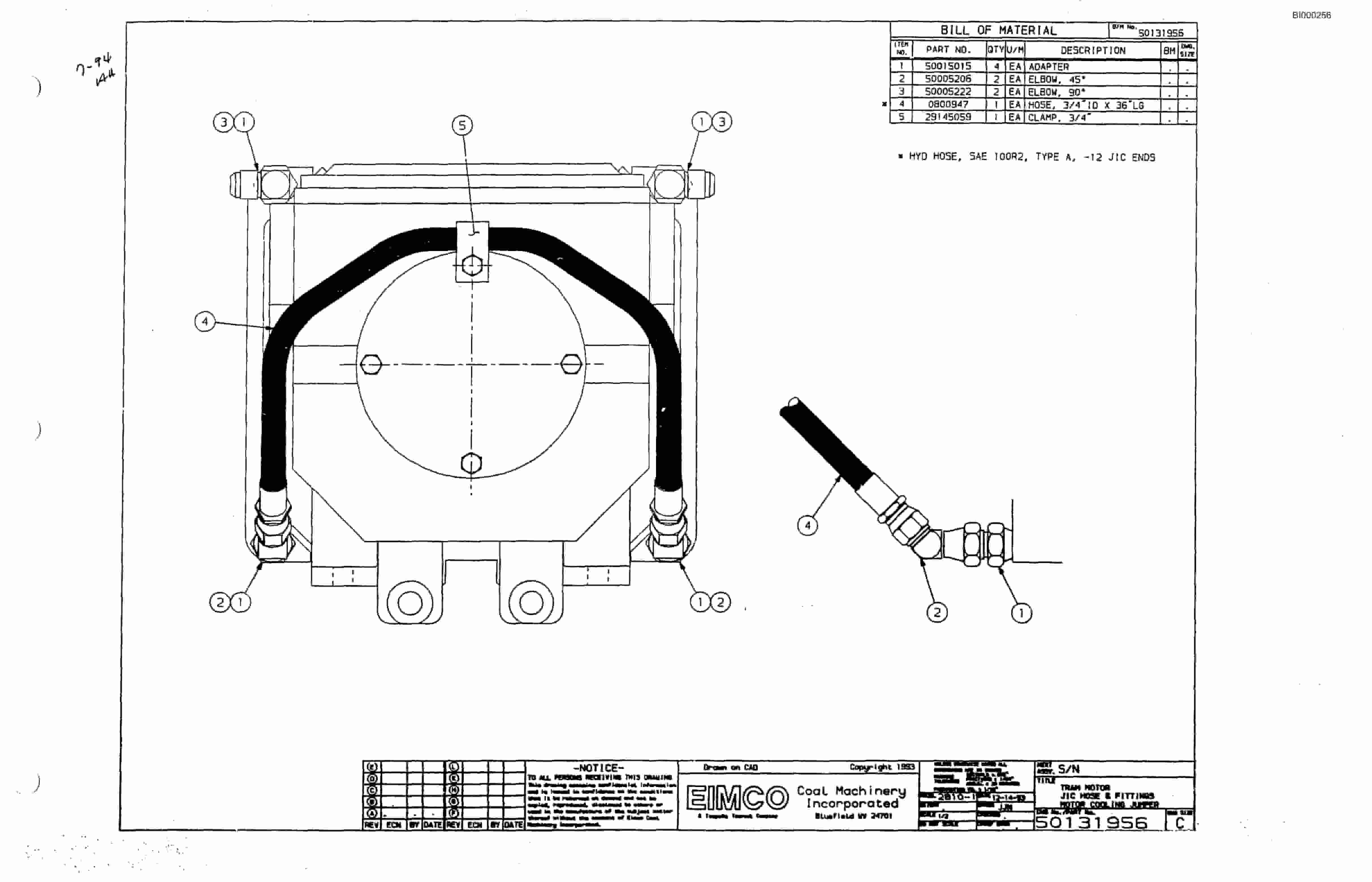 Bucyrus 2810-2 Miner Parts Catalog BI000256-5