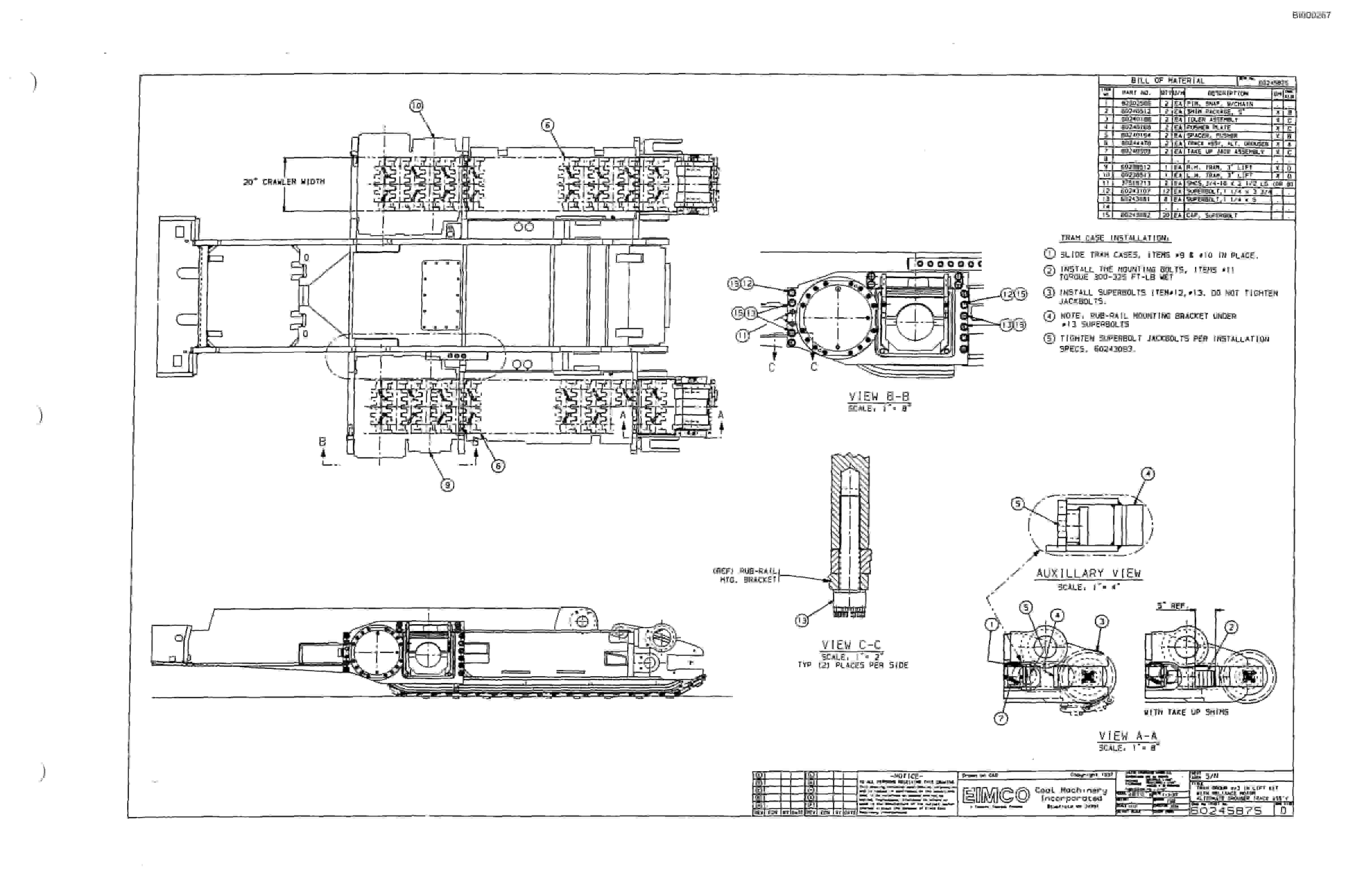 Bucyrus 2810-2 Miner Parts Catalog BI000267-3