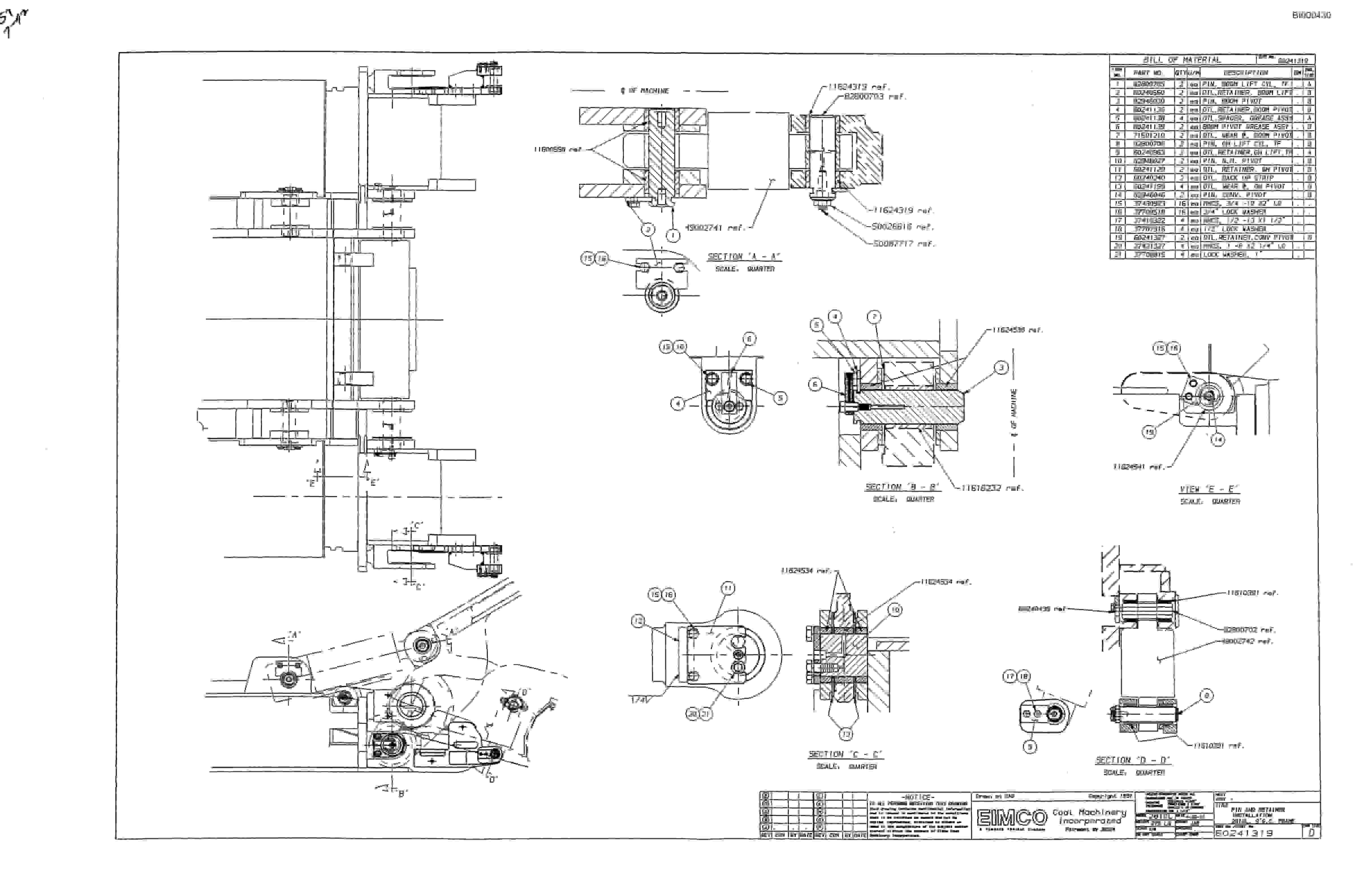Bucyrus 2810-2 Miner Parts Catalog BI000430-3