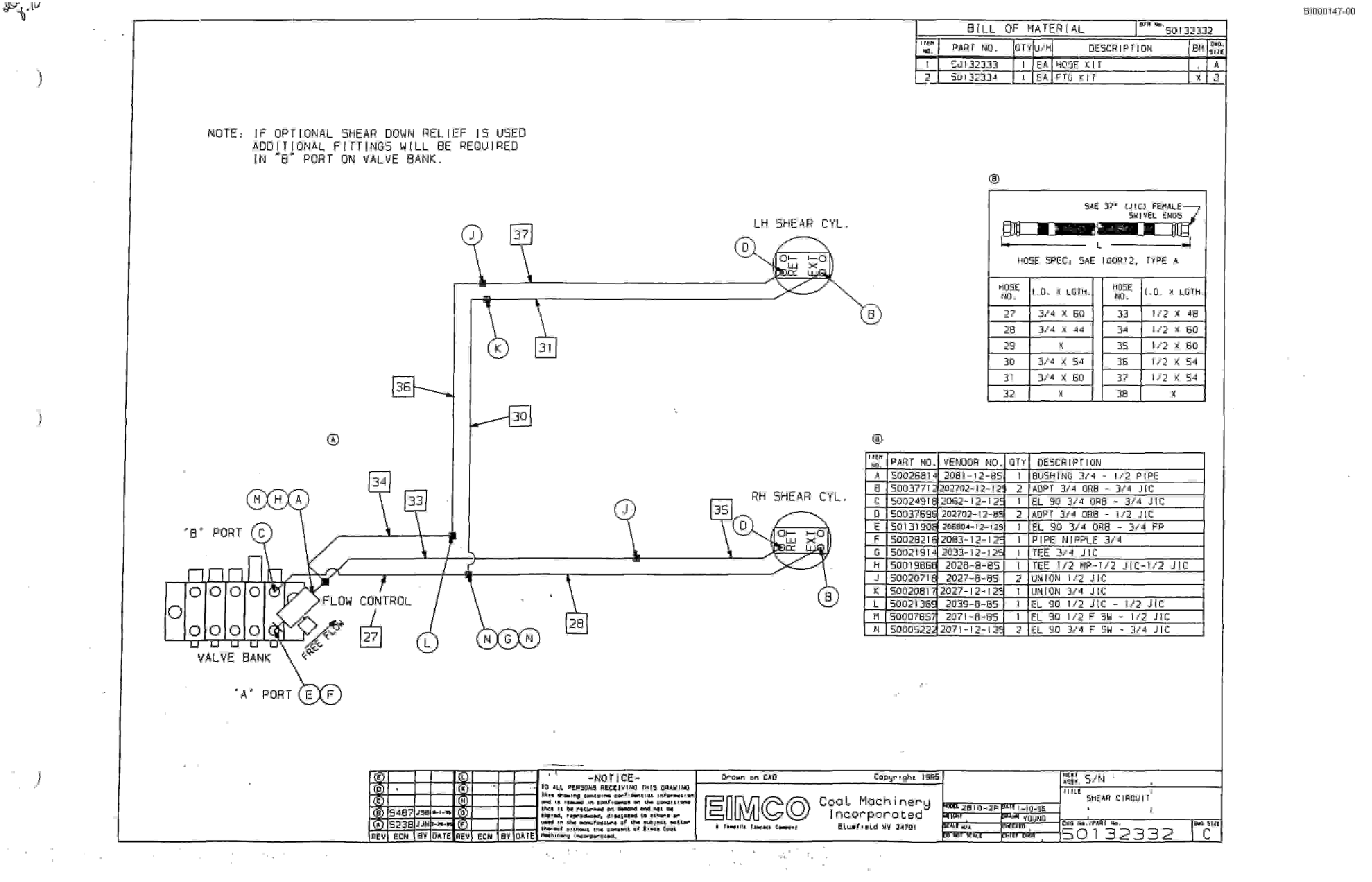 Bucyrus 2810-2P Miner Parts Catalog BI000147-2