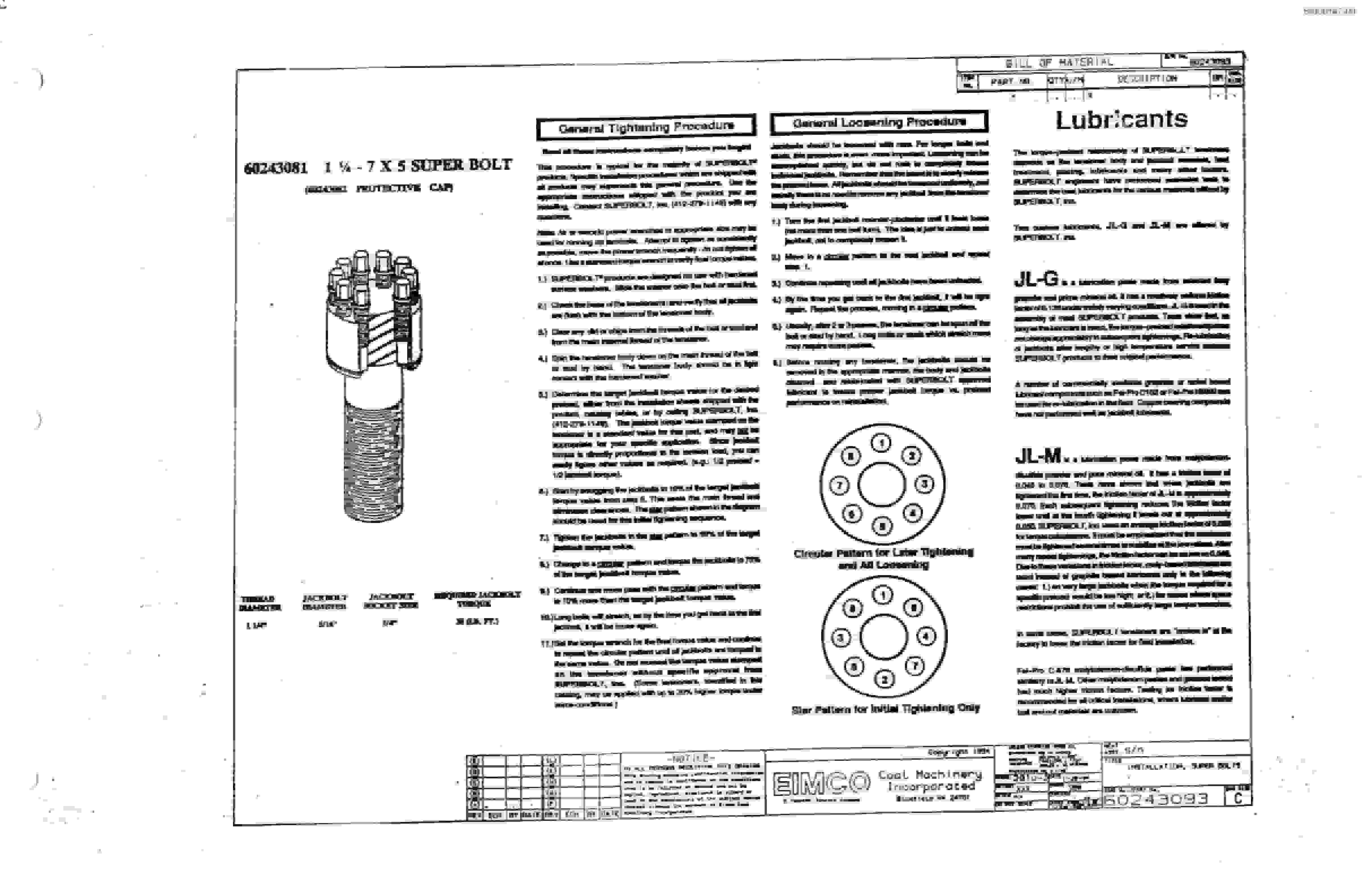 Bucyrus 2810-2P Miner Parts Catalog BI000147-4