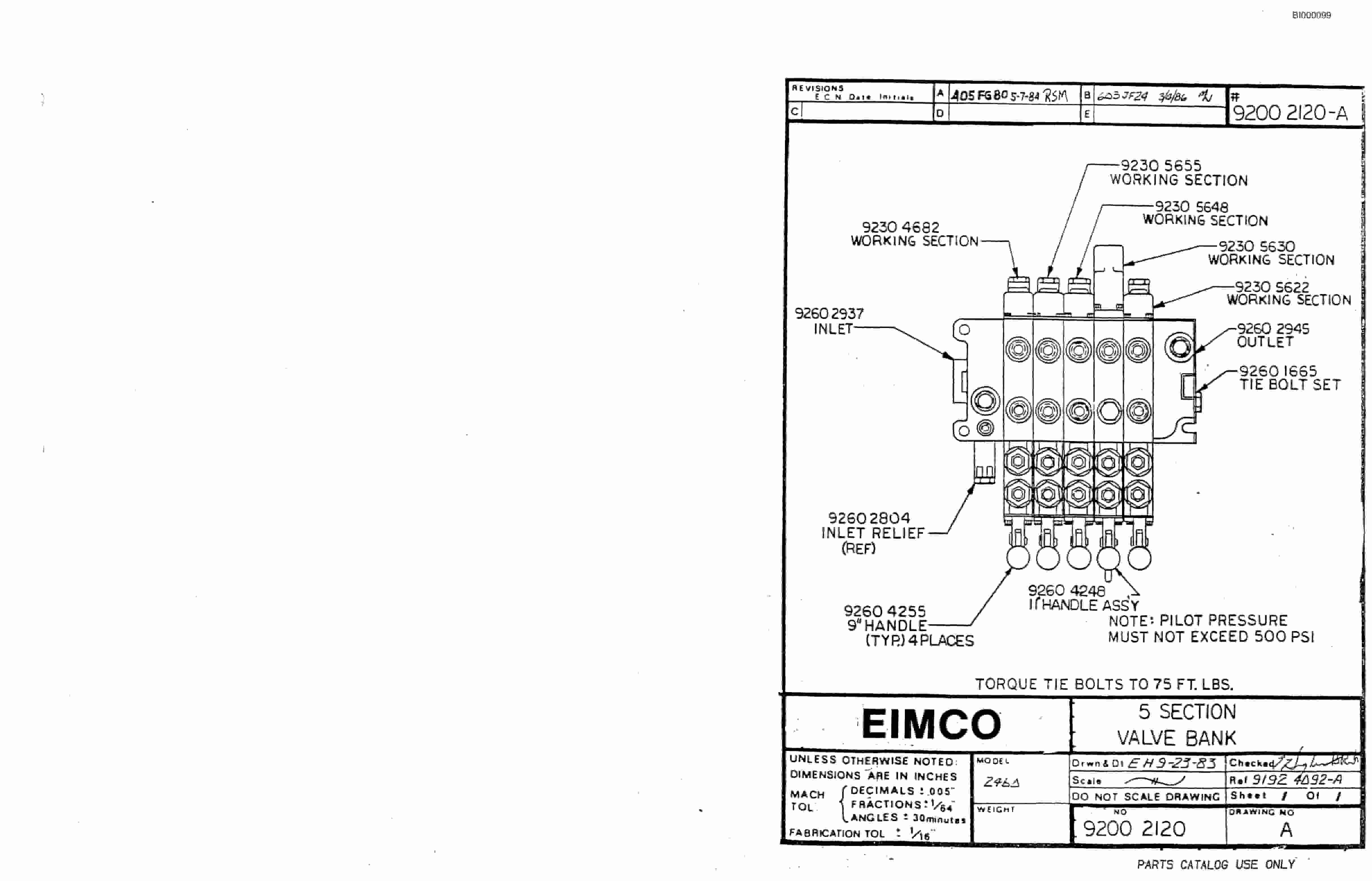 Bucyrus 2810-3 Miner Parts Catalog BI000099-2