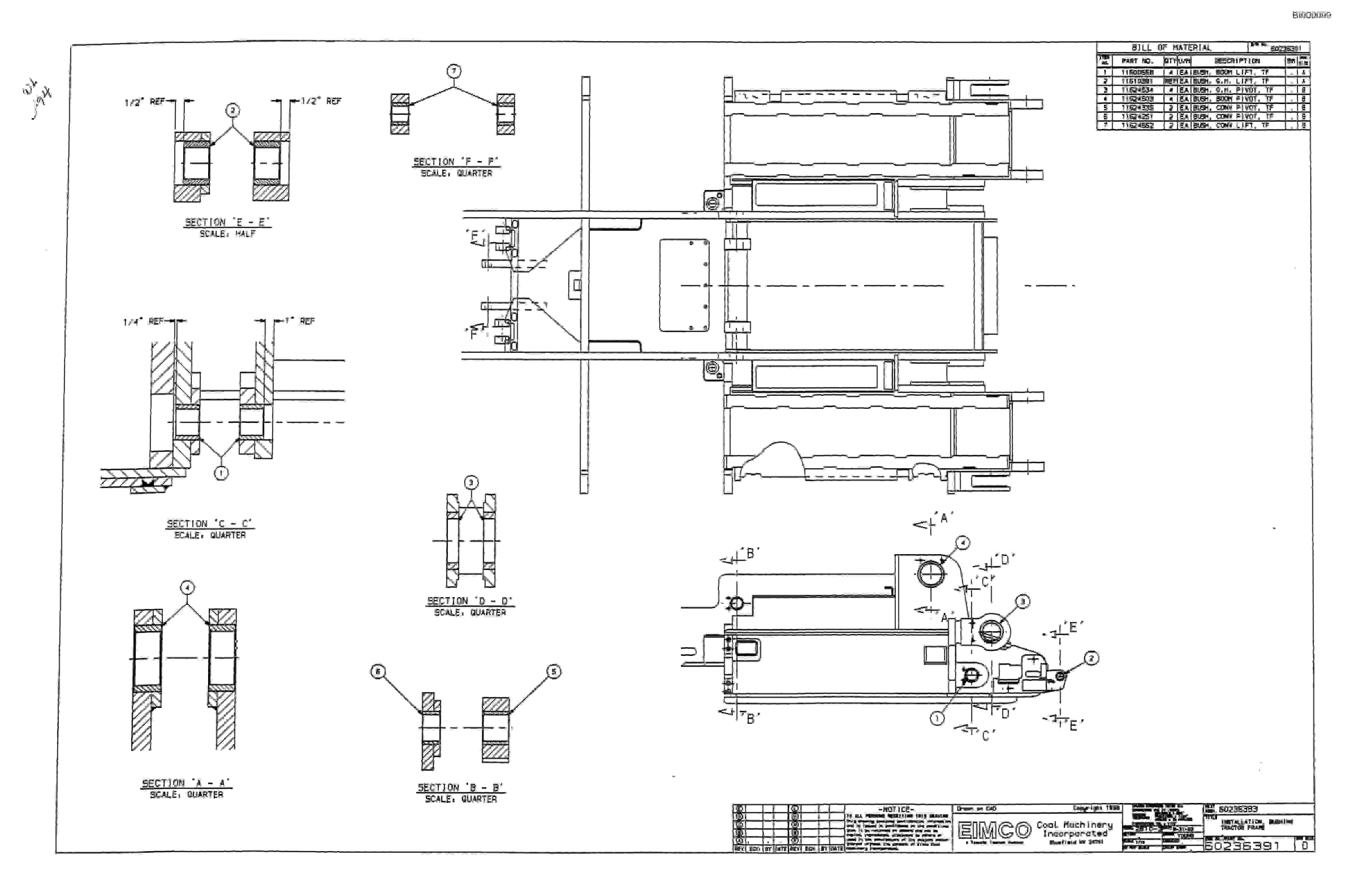 Bucyrus 2810-3 Miner Parts Catalog BI000099-4