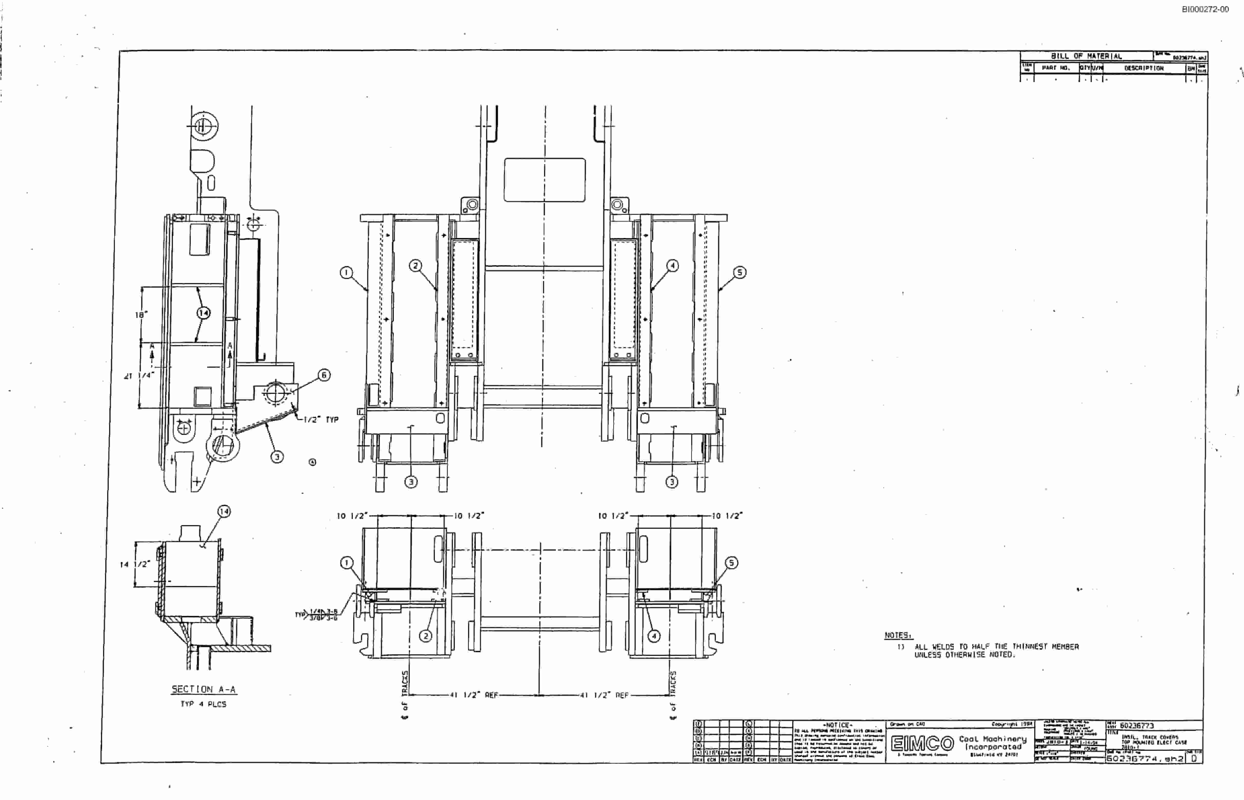 Bucyrus 2810-3 Miner Parts Catalog BI000272-3