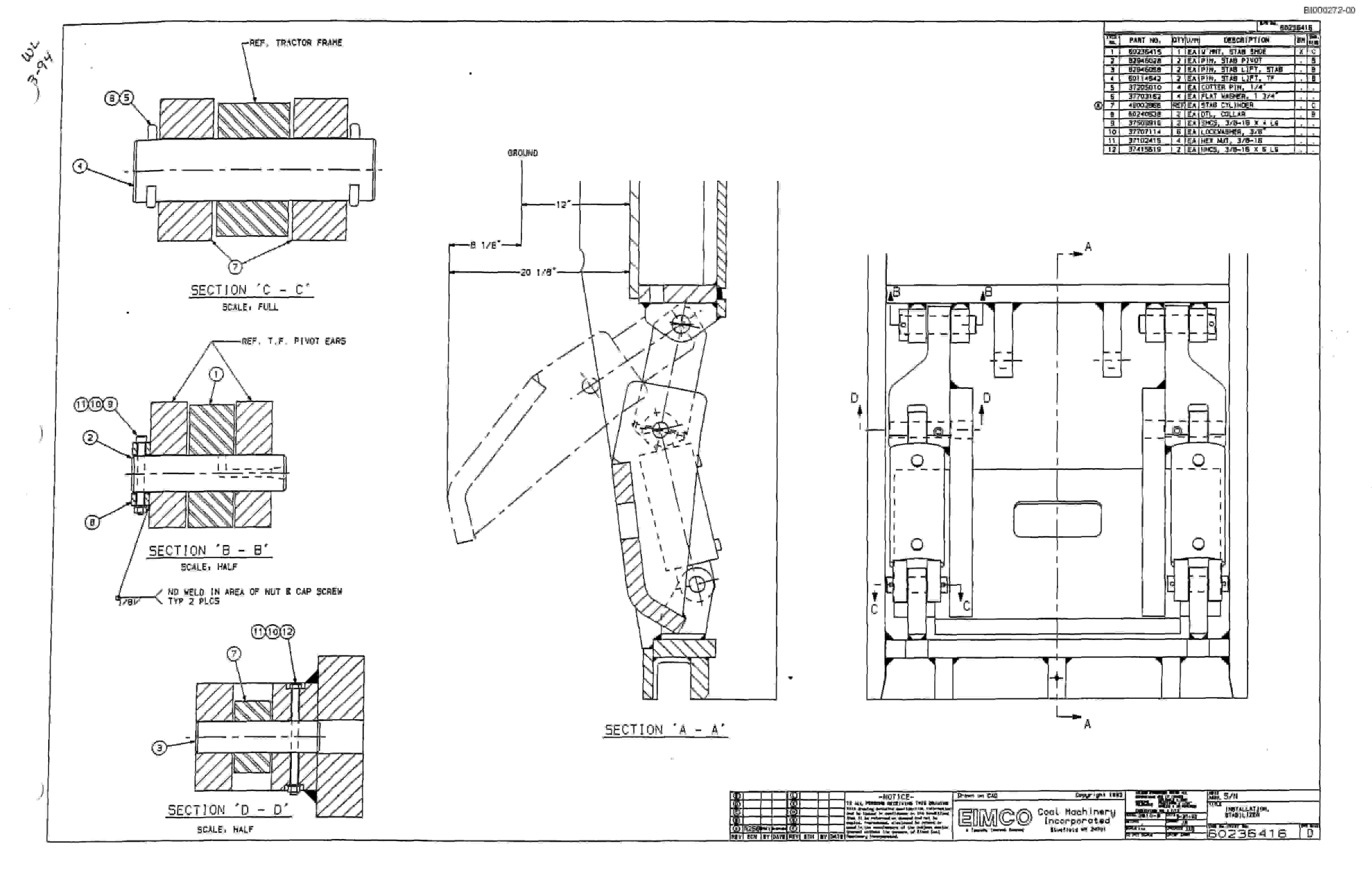 Bucyrus 2810-3 Miner Parts Catalog BI000272-4