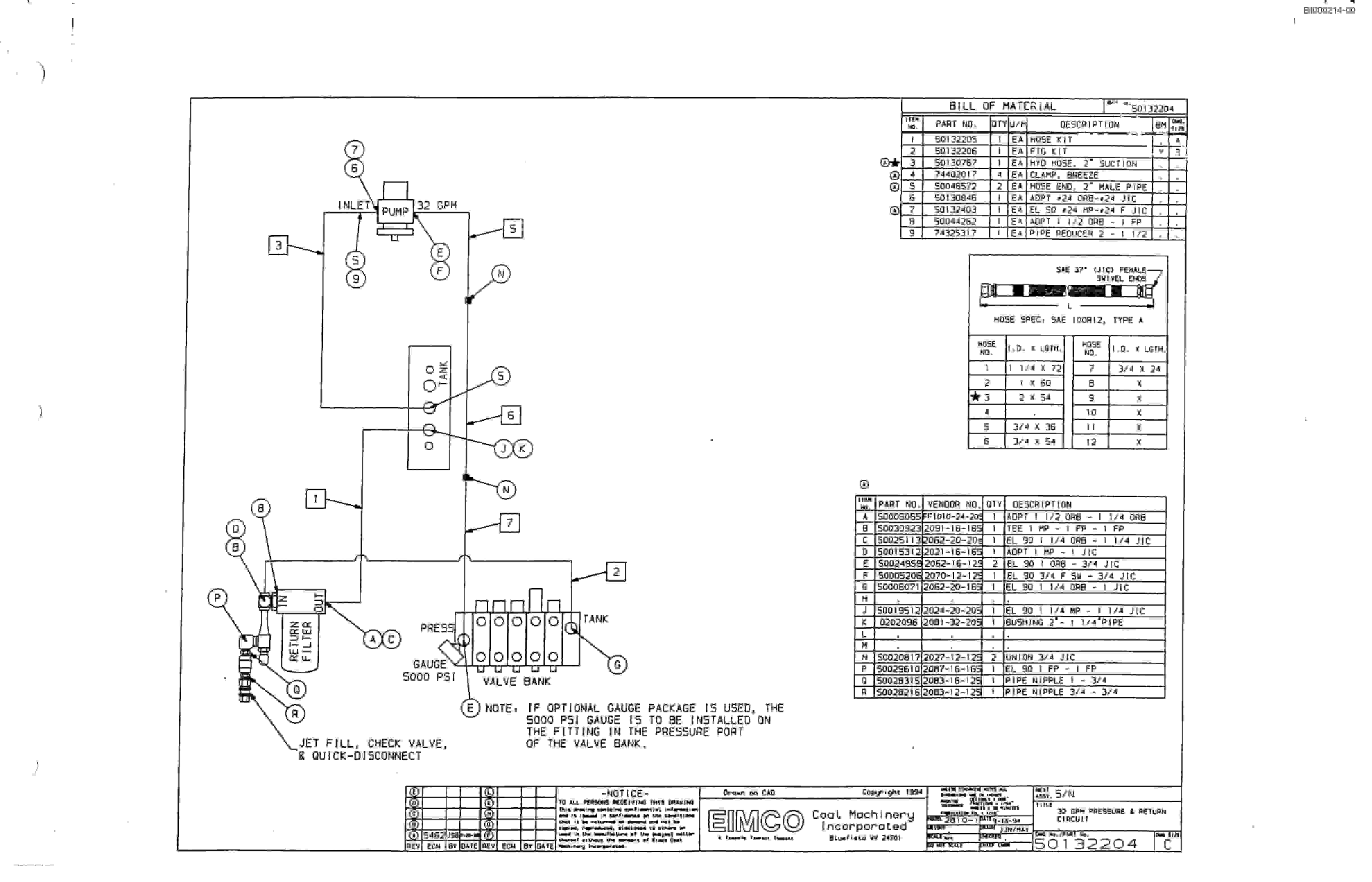 Bucyrus 2810 Dash One Miner Parts Catalog BI000214-2