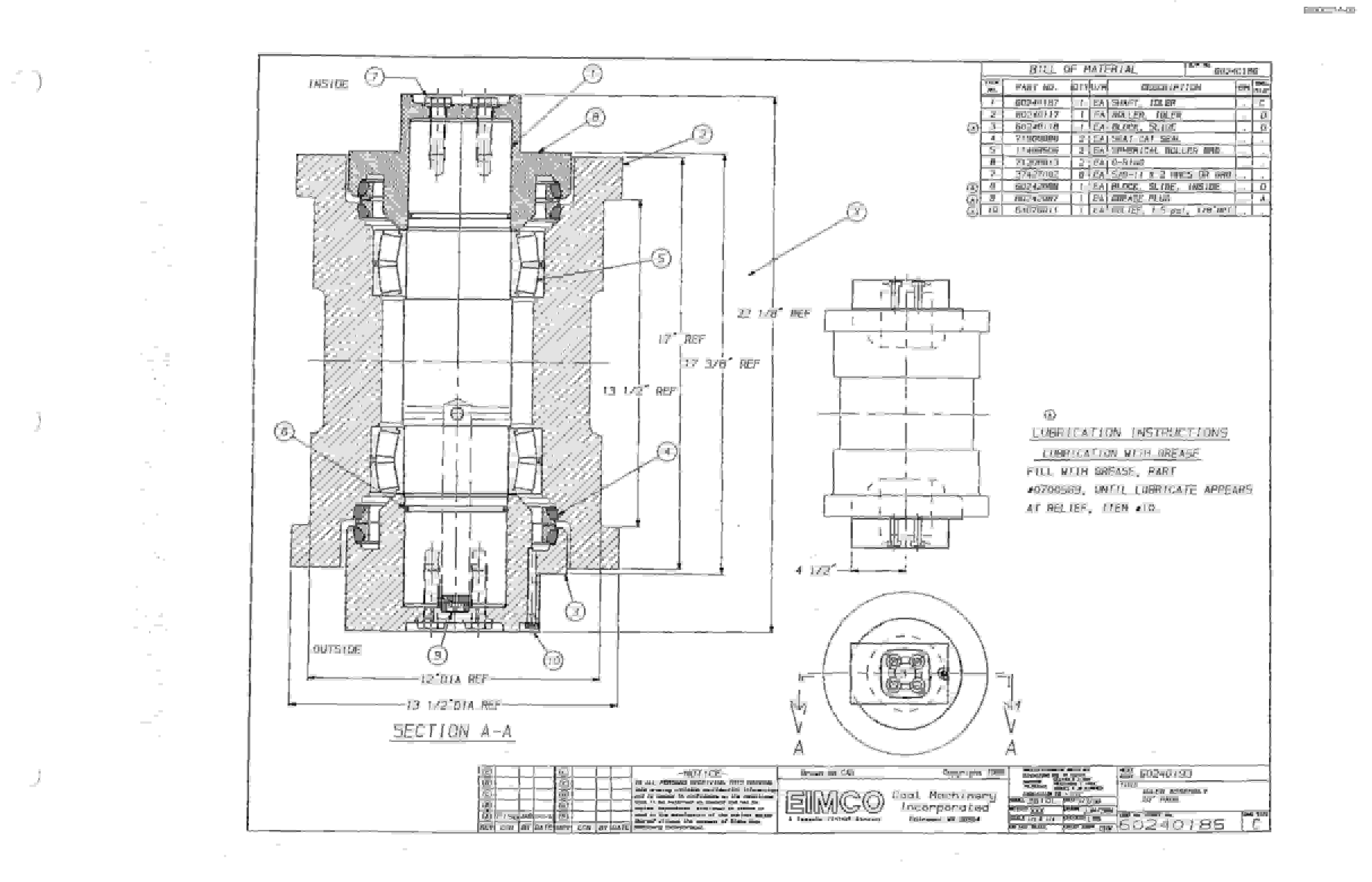 Bucyrus 2810 Dash One Miner Parts Catalog BI000214-3