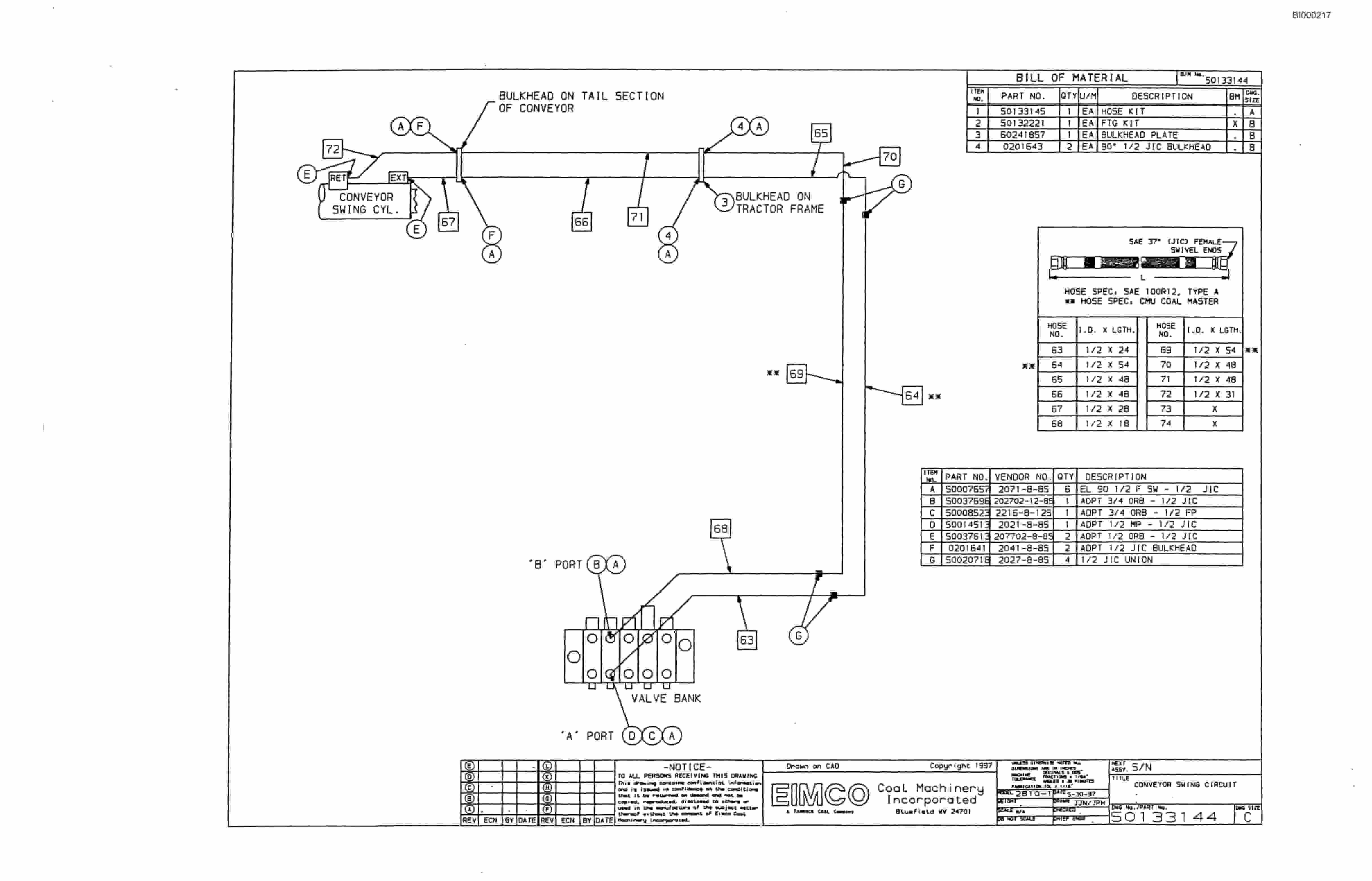 Bucyrus 2810 Dash One Miner Parts Catalog BI000217-2