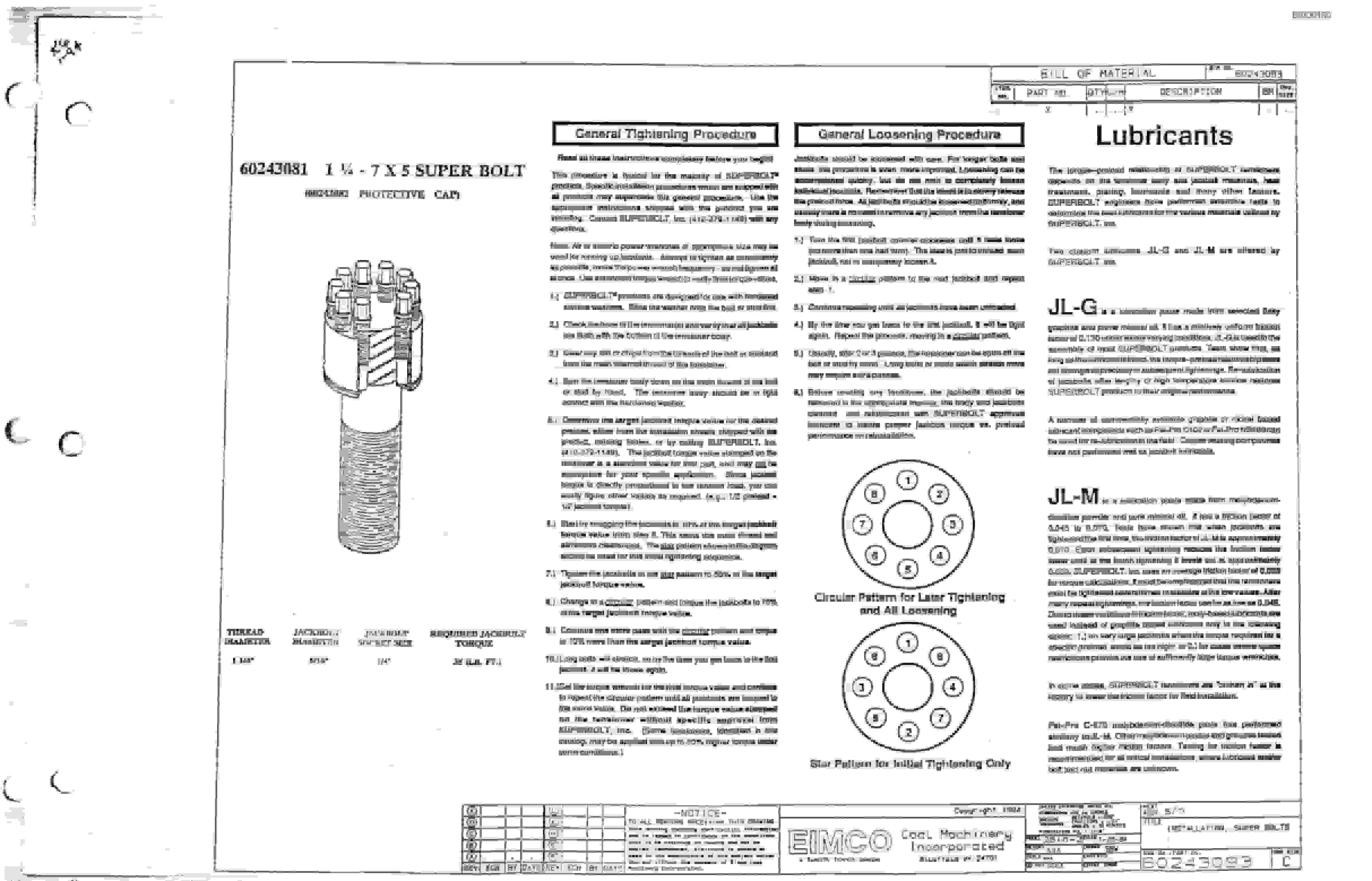 Bucyrus 2810 Dash Two Drum Miner Parts Catalog BI000150-4