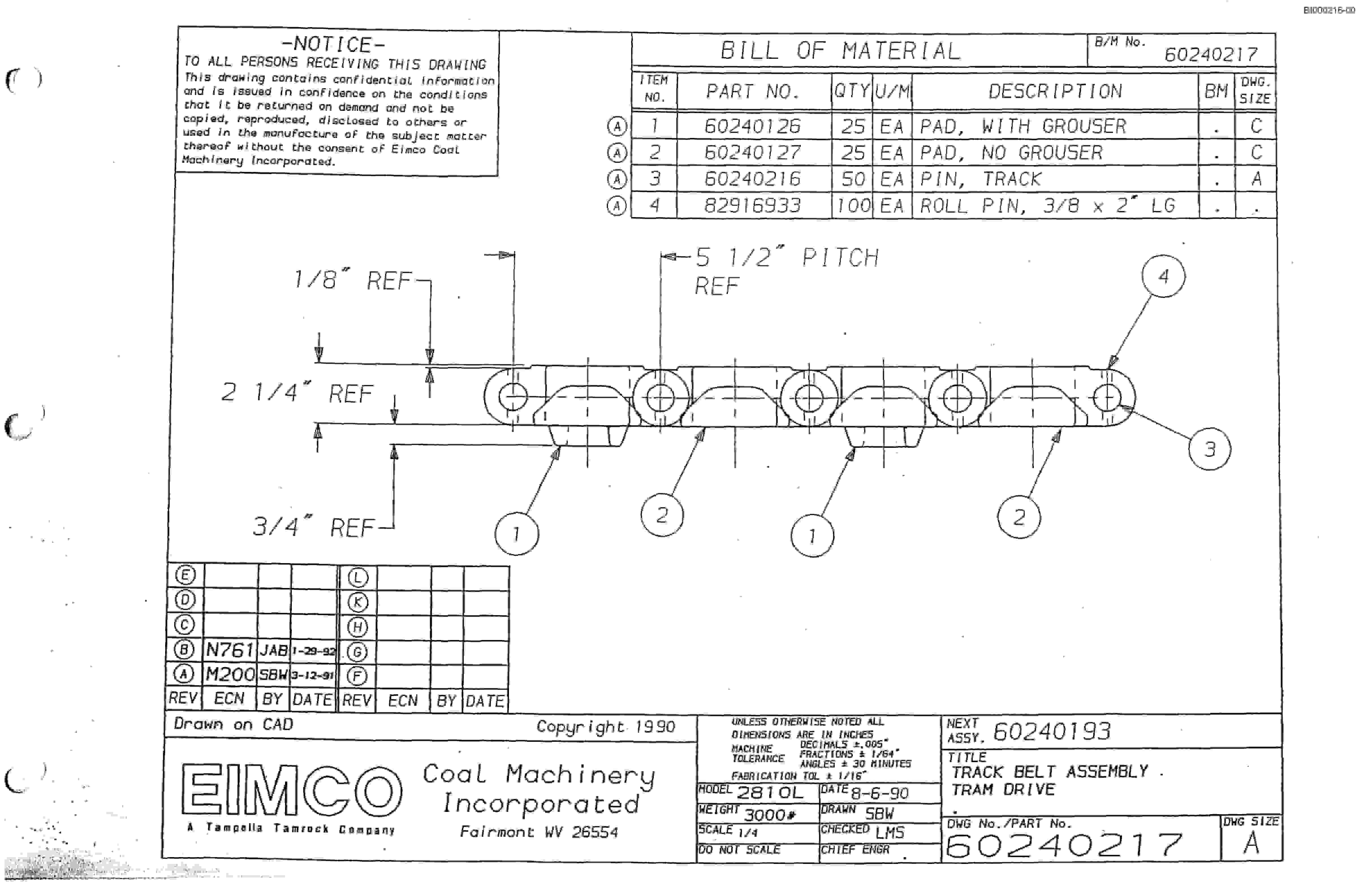 Bucyrus 2810 Dash Two Drum Miner Parts Catalog BI000216-3