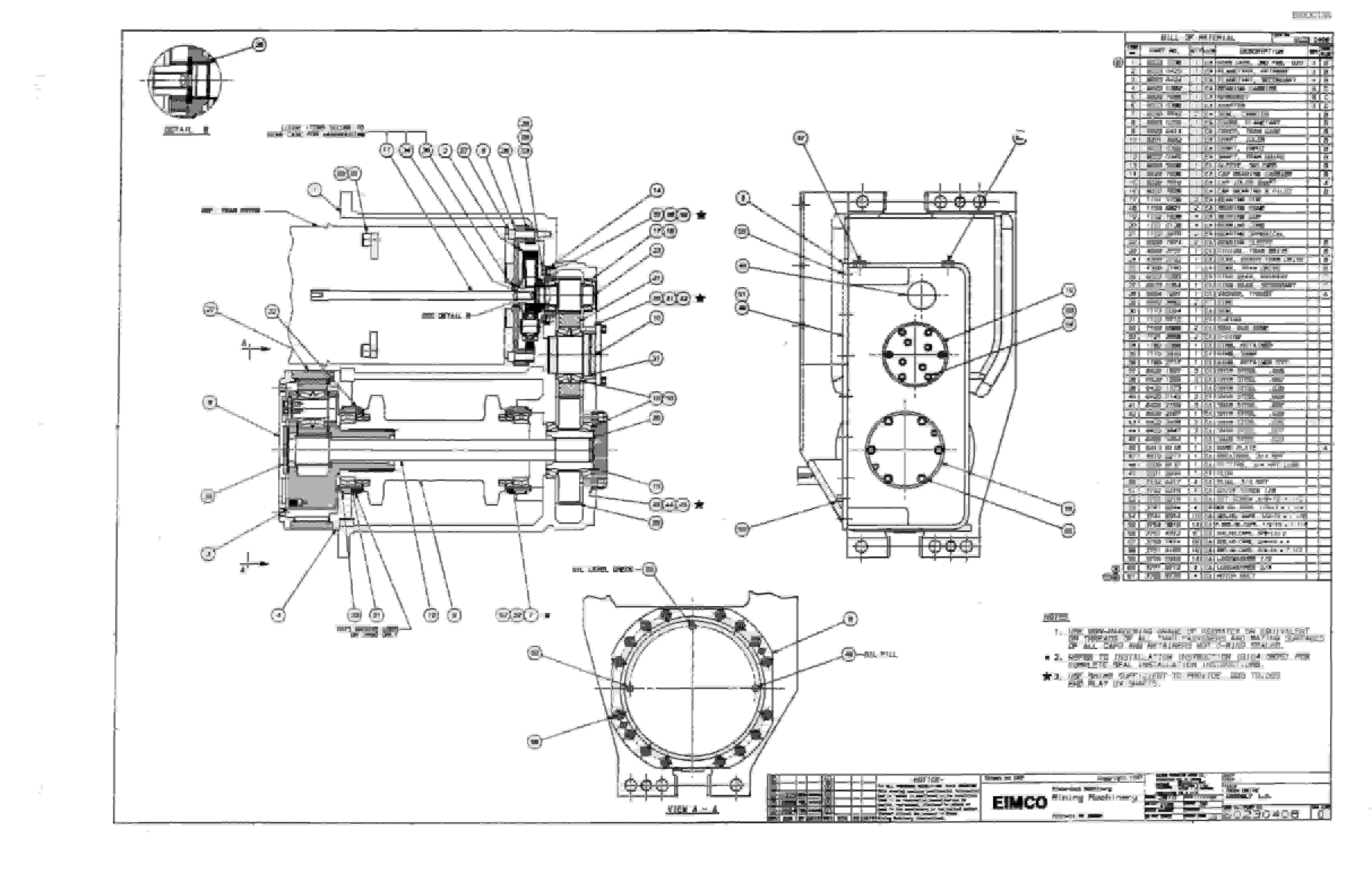 Bucyrus 2810 Drum Miner Parts Catalog BI000136-3