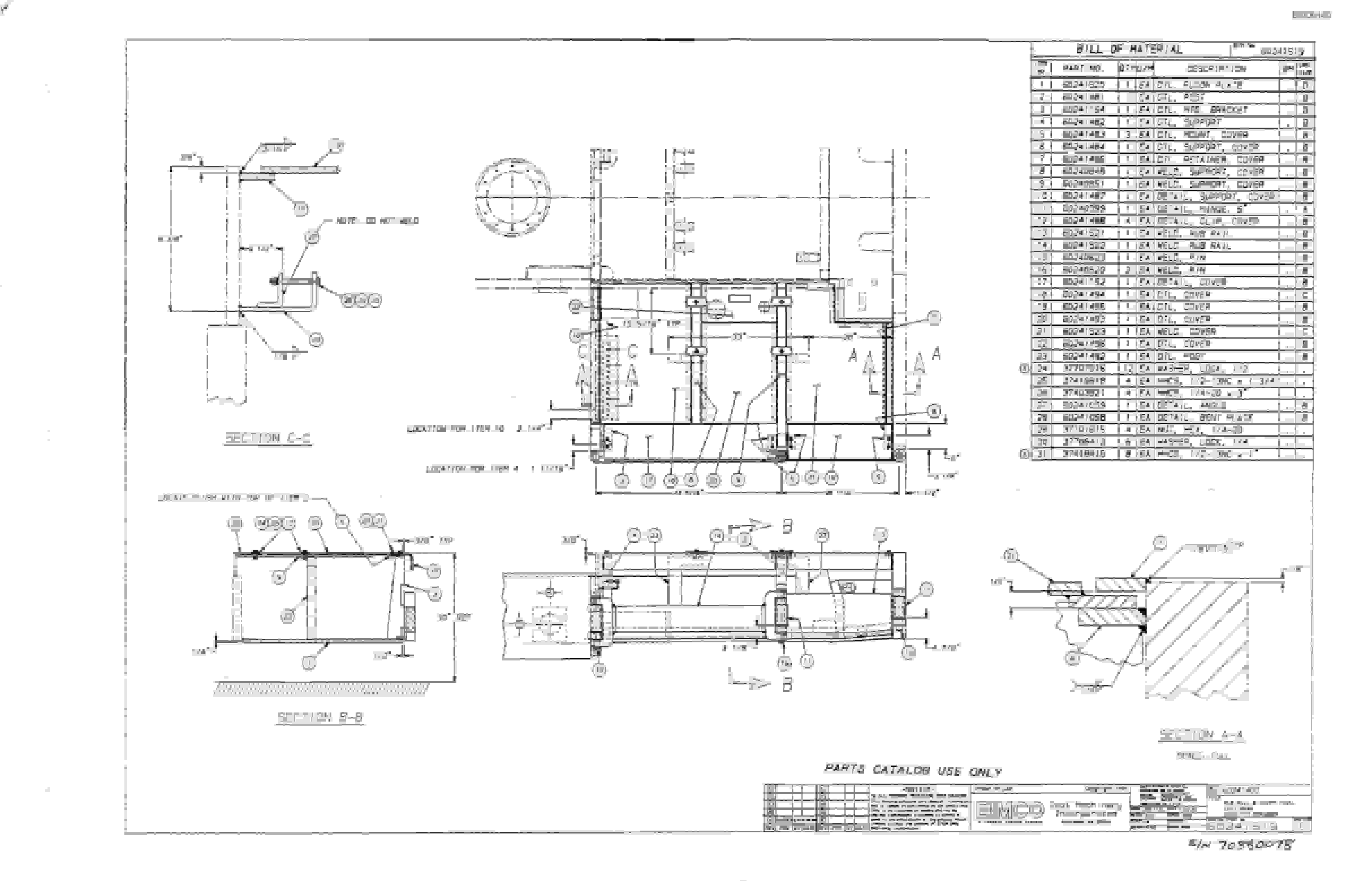 Bucyrus 2810-L Miner Parts Catalog BI000140-3