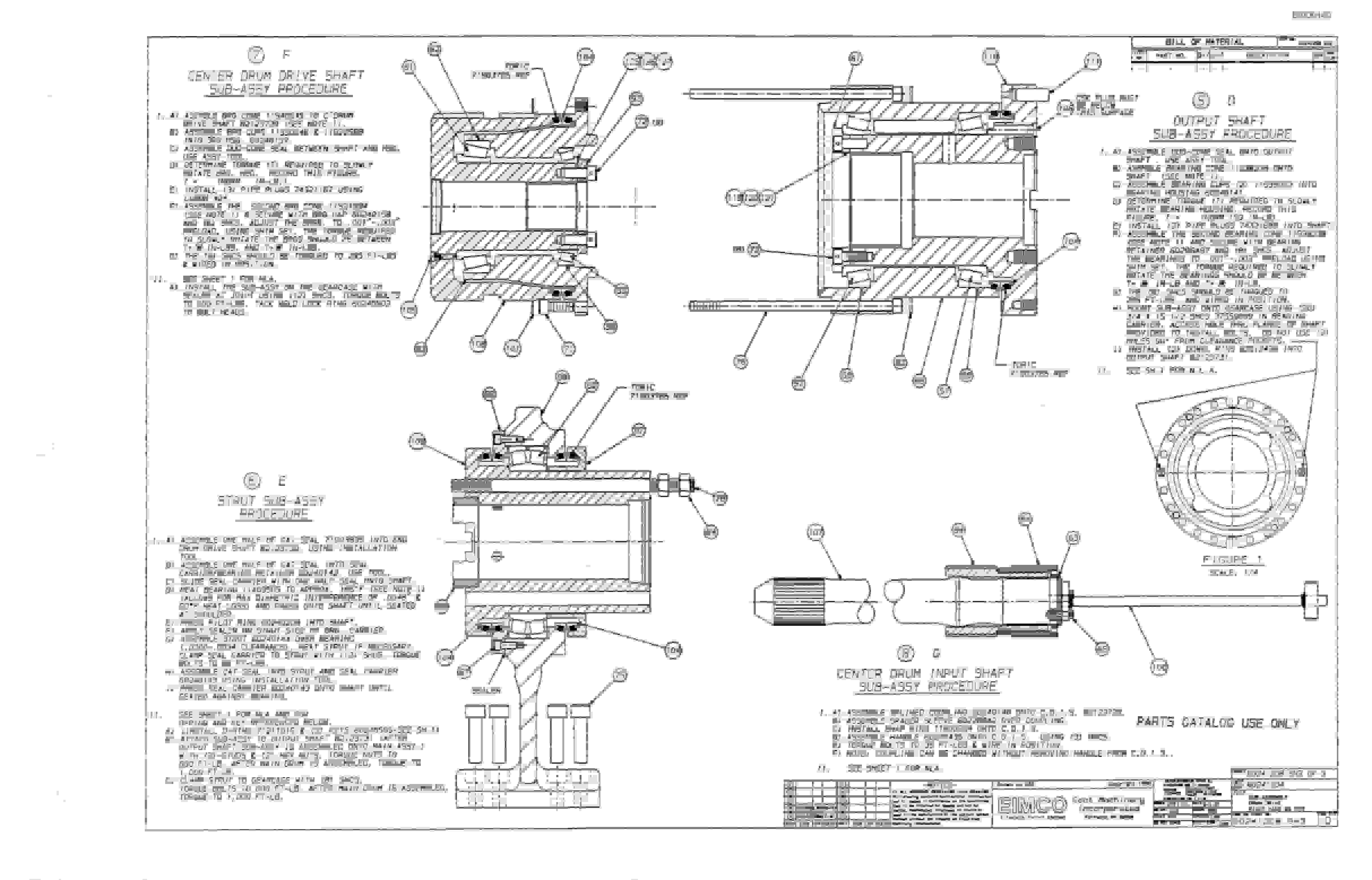 Bucyrus 2810-L Miner Parts Catalog BI000140-5