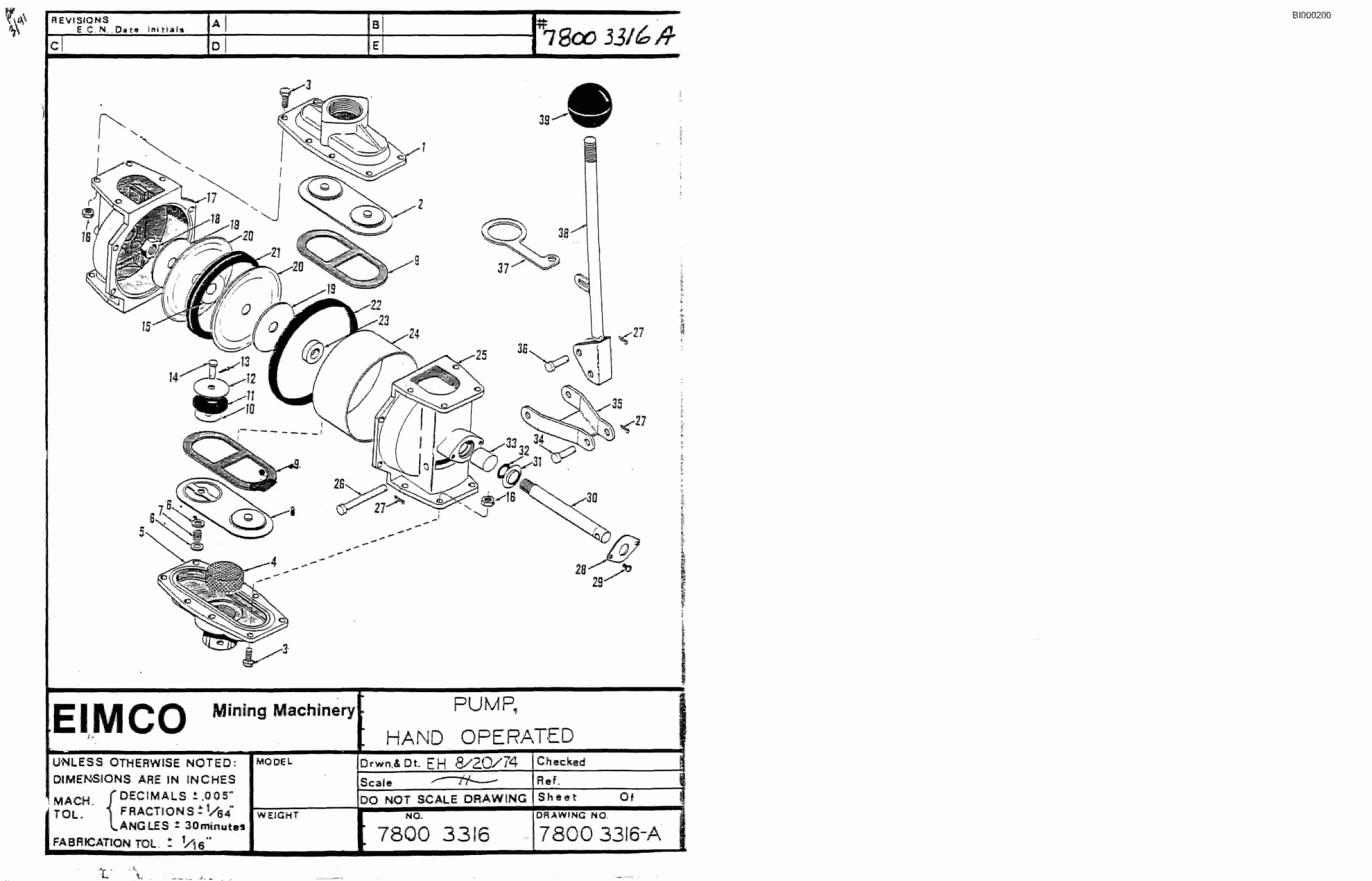 Bucyrus 2810 Miner Parts Catalog BI000200-3