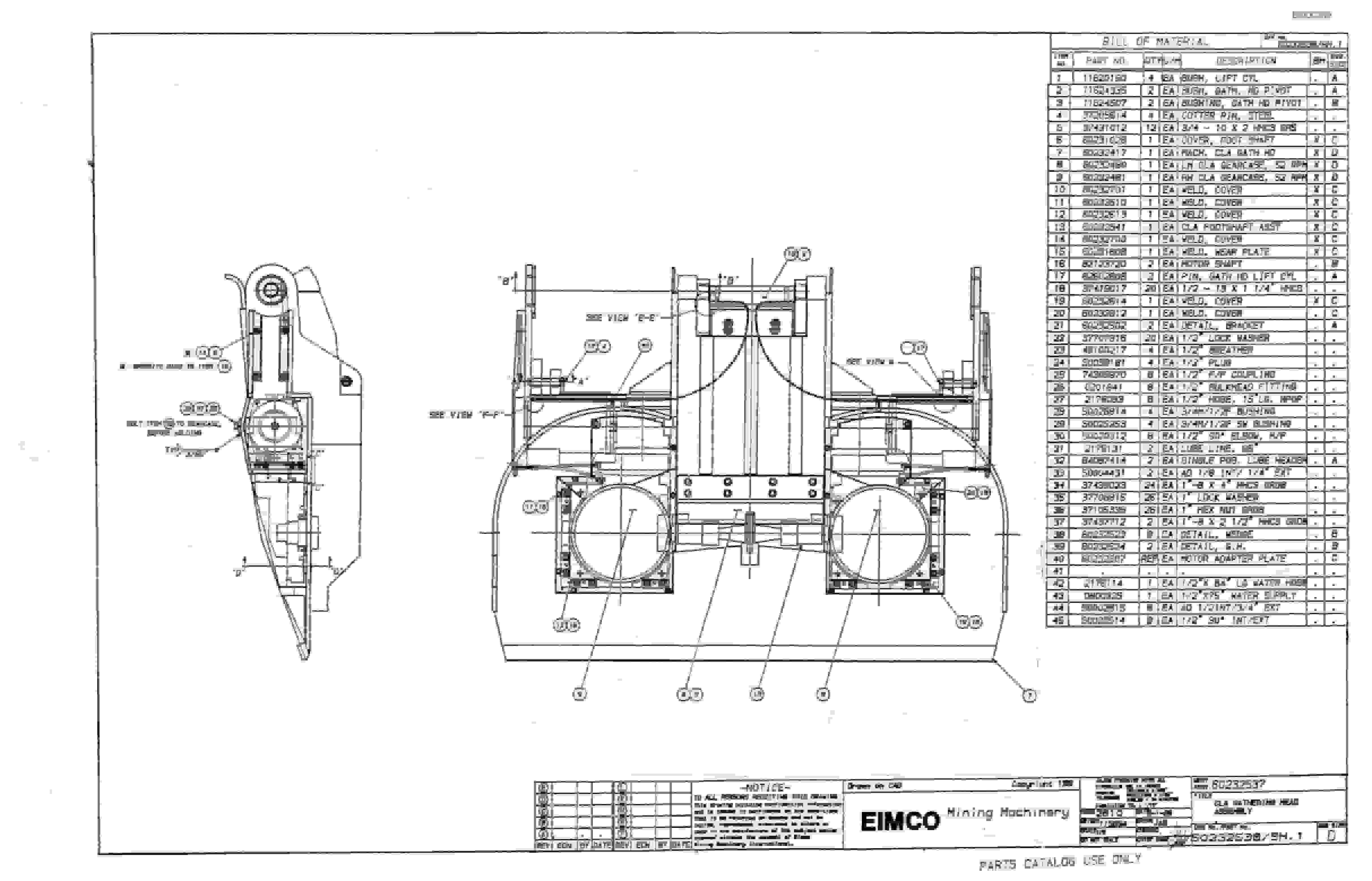 Bucyrus 2810 Miner Parts Catalog BI000369-5