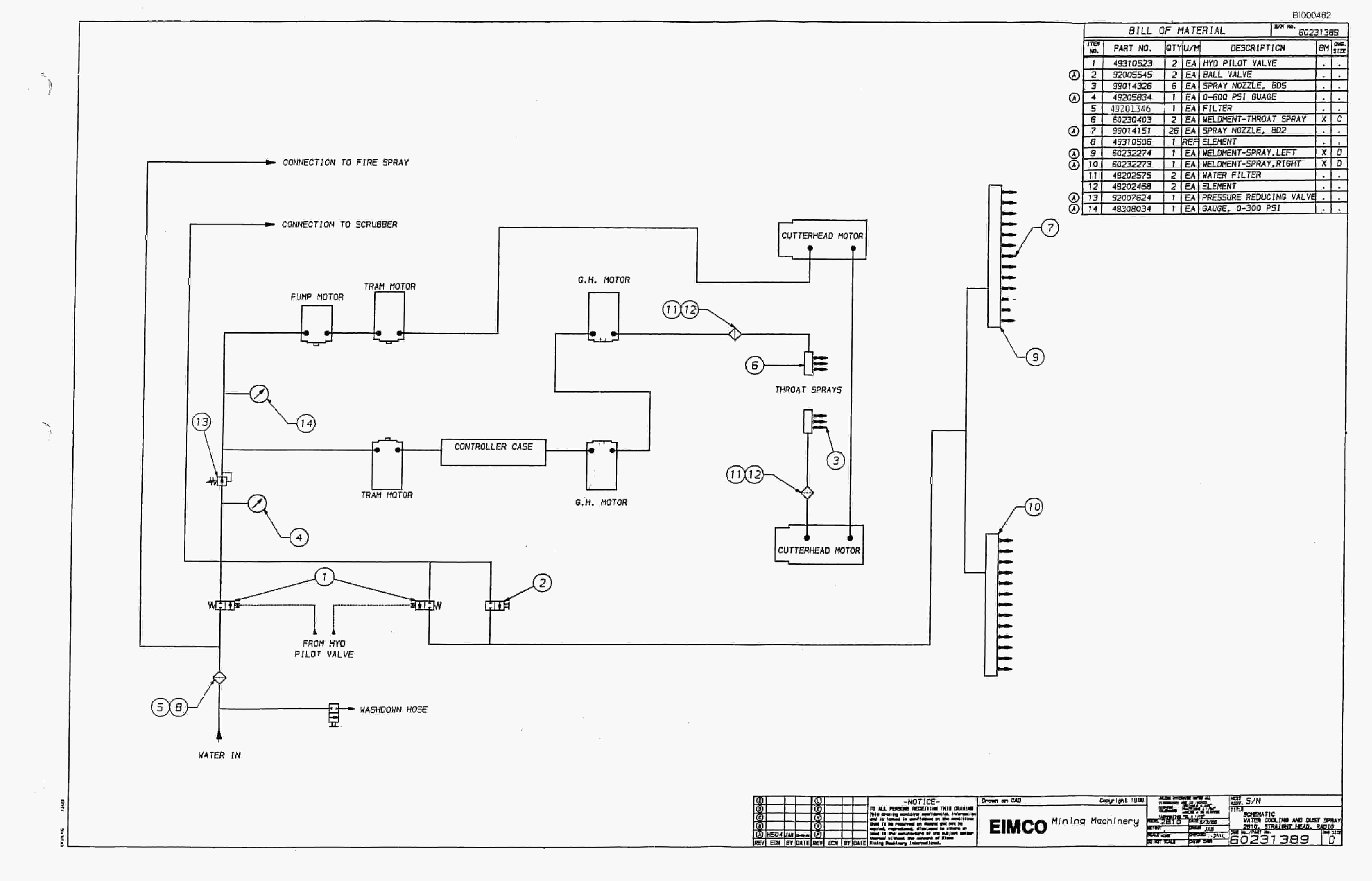 Bucyrus 2810 Miner Parts Catalog BI000462-3