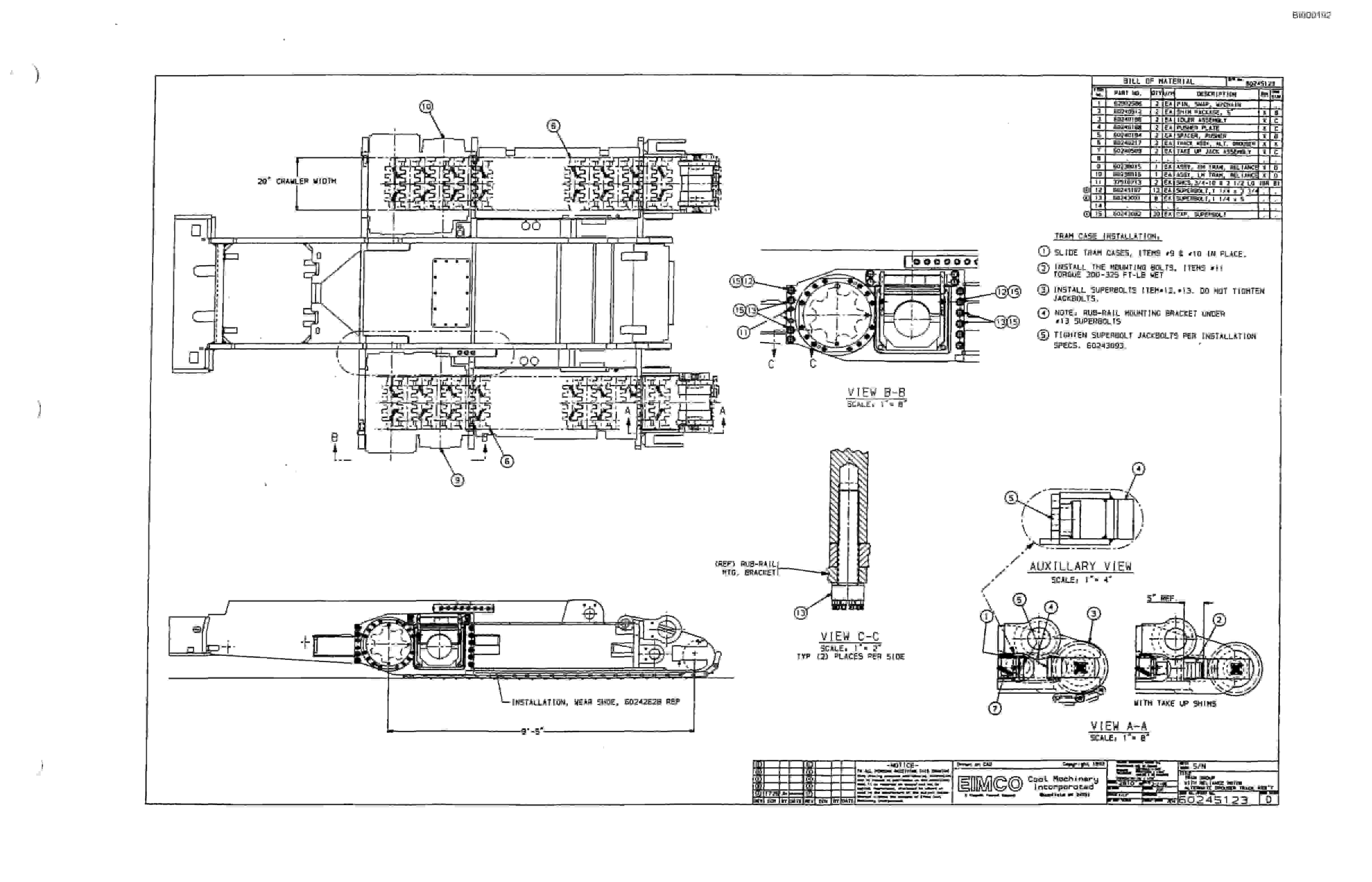 Bucyrus 2810-Two Miner Parts Catalog BI000192-3