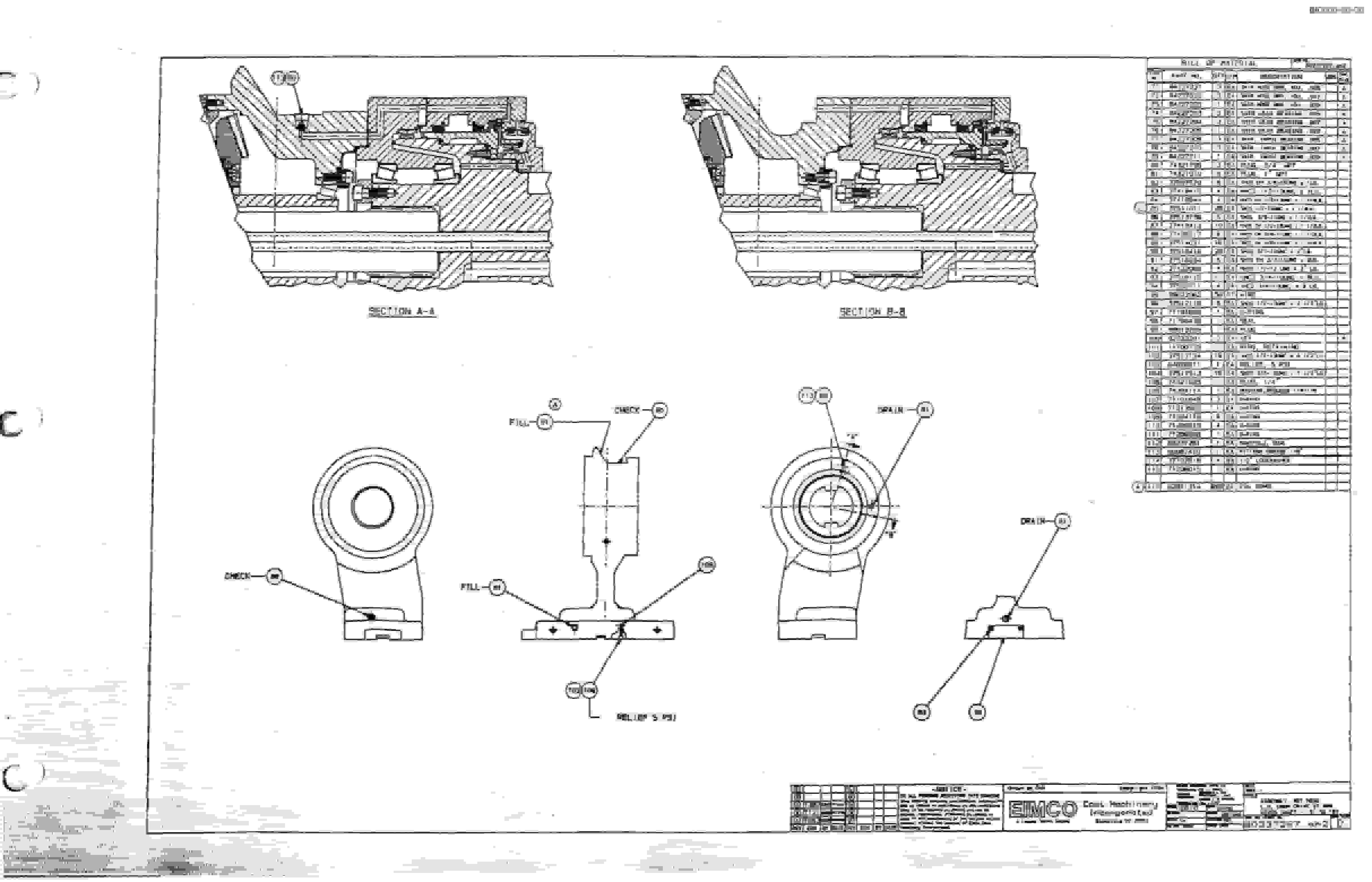 Bucyrus 2810 Wethead Miner Parts Catalog BI000086-5