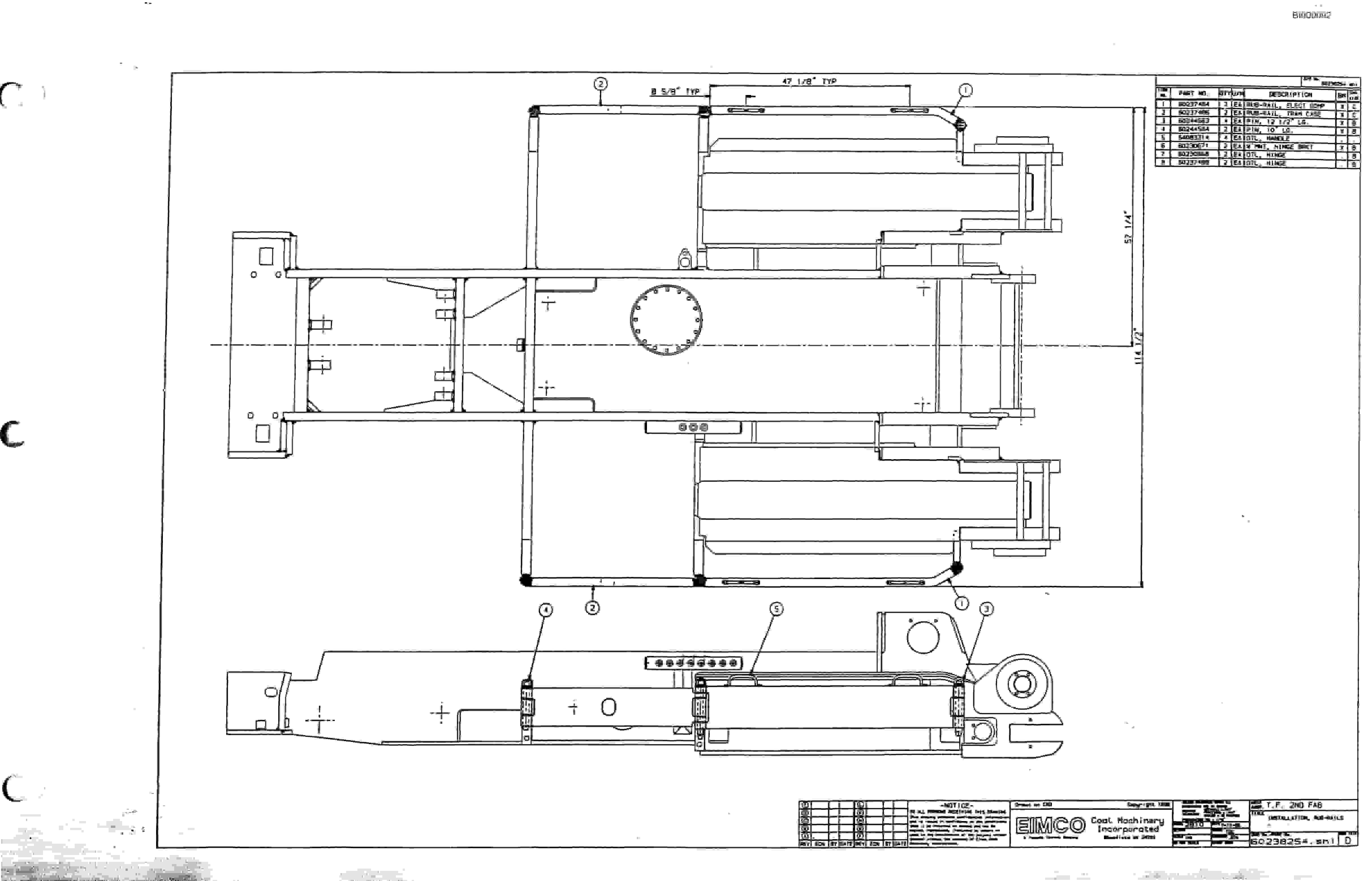 Bucyrus 2810 Wethead Miner Parts Catalog BI000092-3