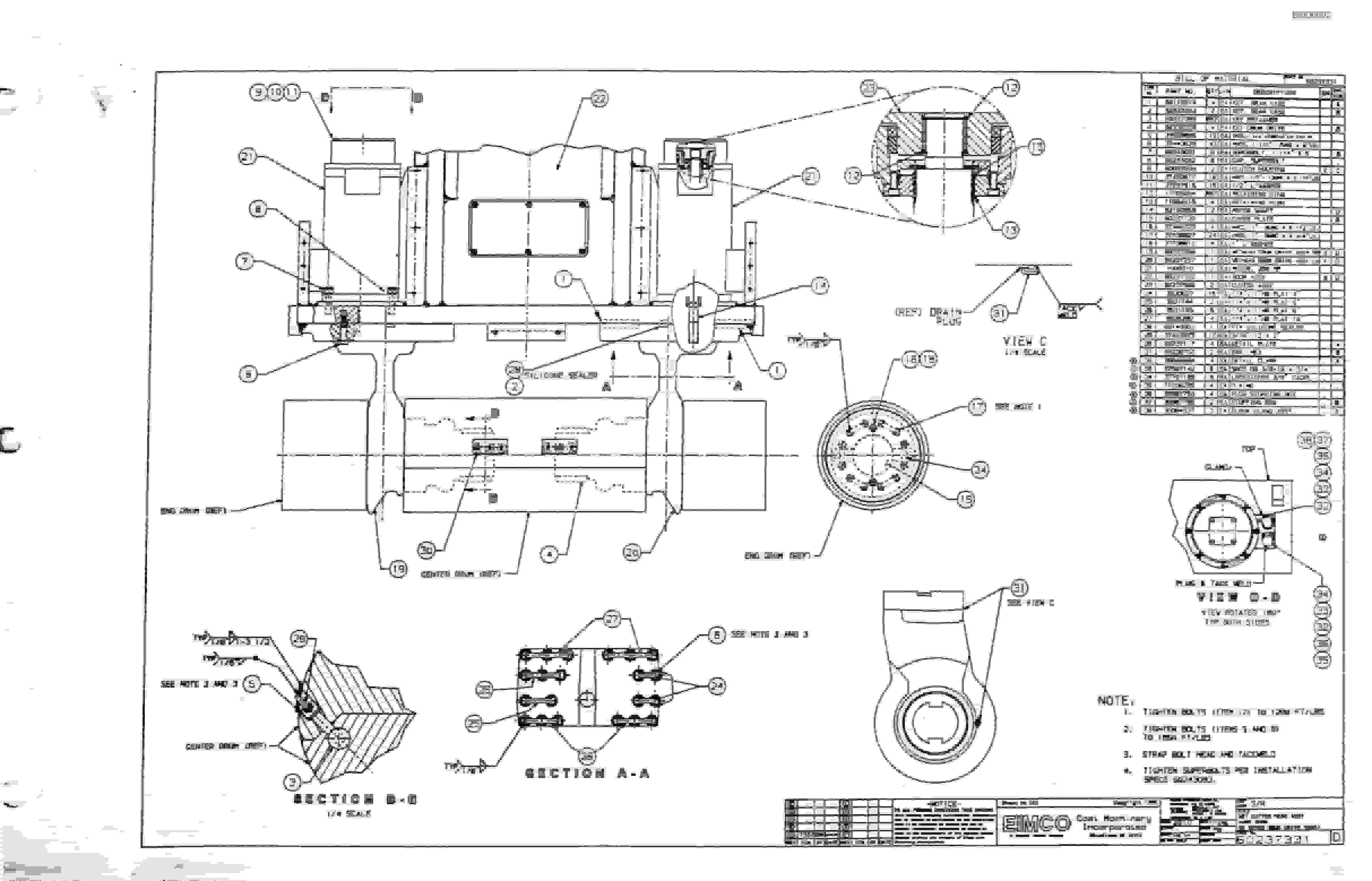 Bucyrus 2810 Wethead Miner Parts Catalog BI000092-5