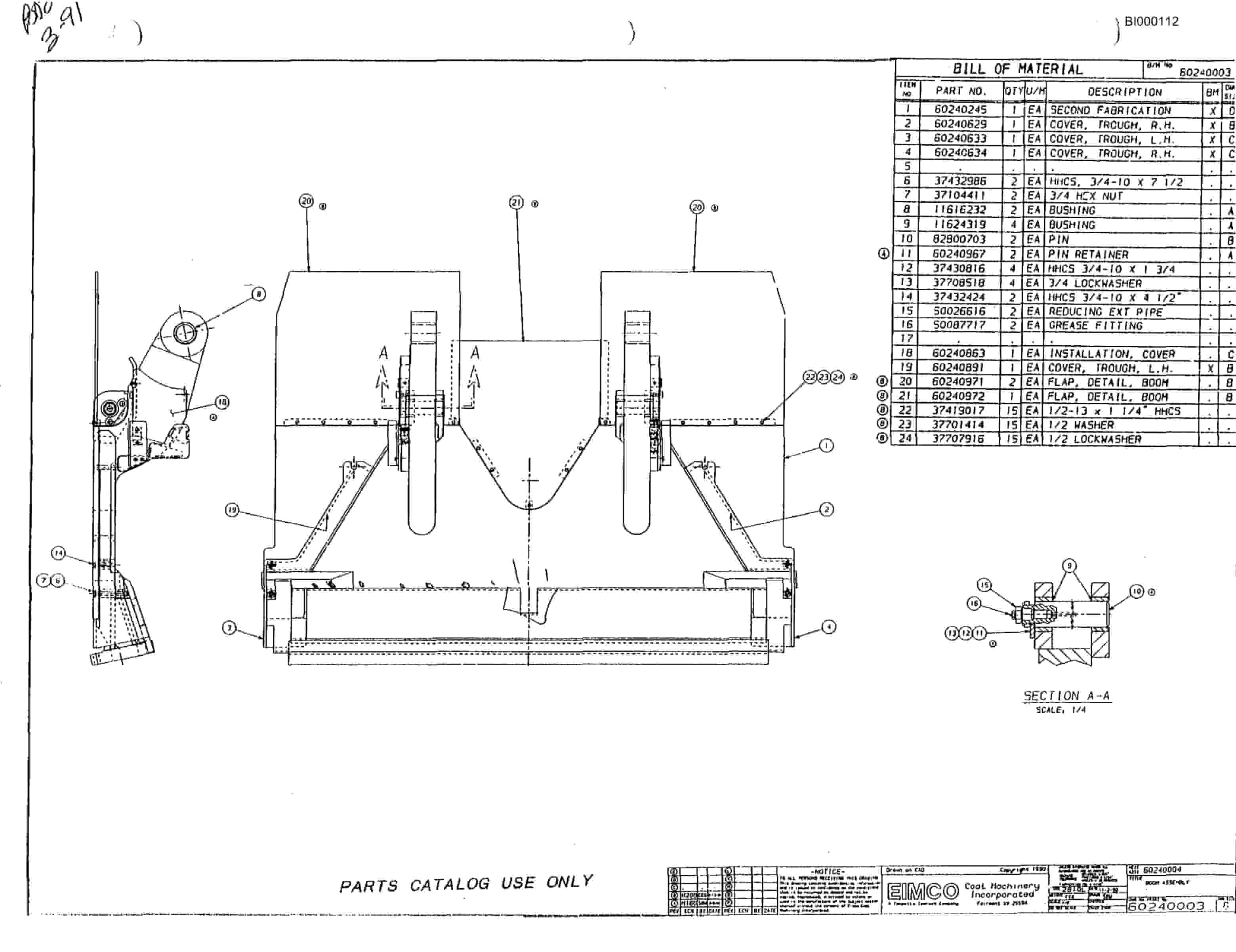 Bucyrus 2810L Drum Miner Parts Catalog BI000112-4
