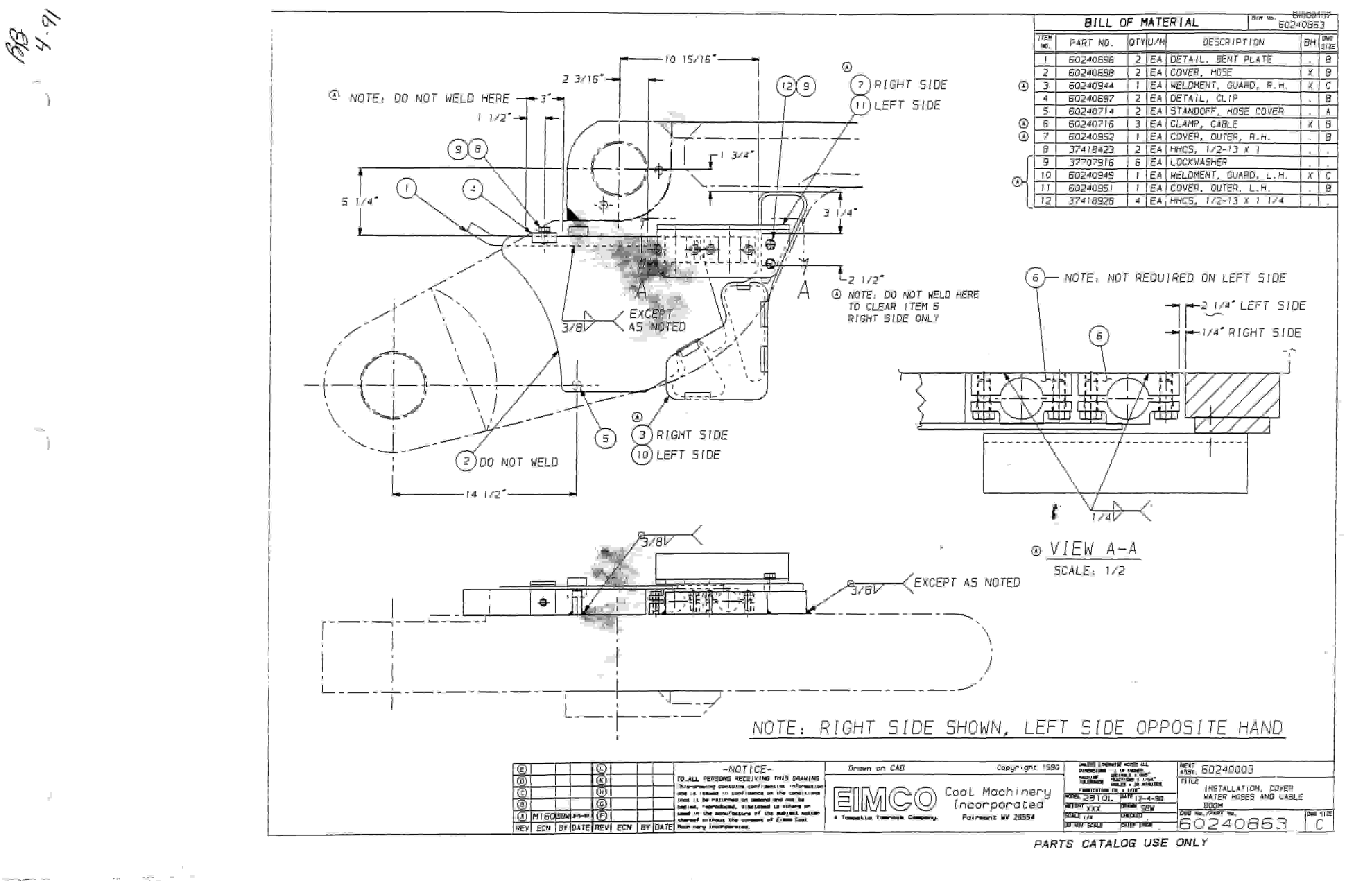 Bucyrus 2810L Drum Miner Parts Catalog BI000137-4