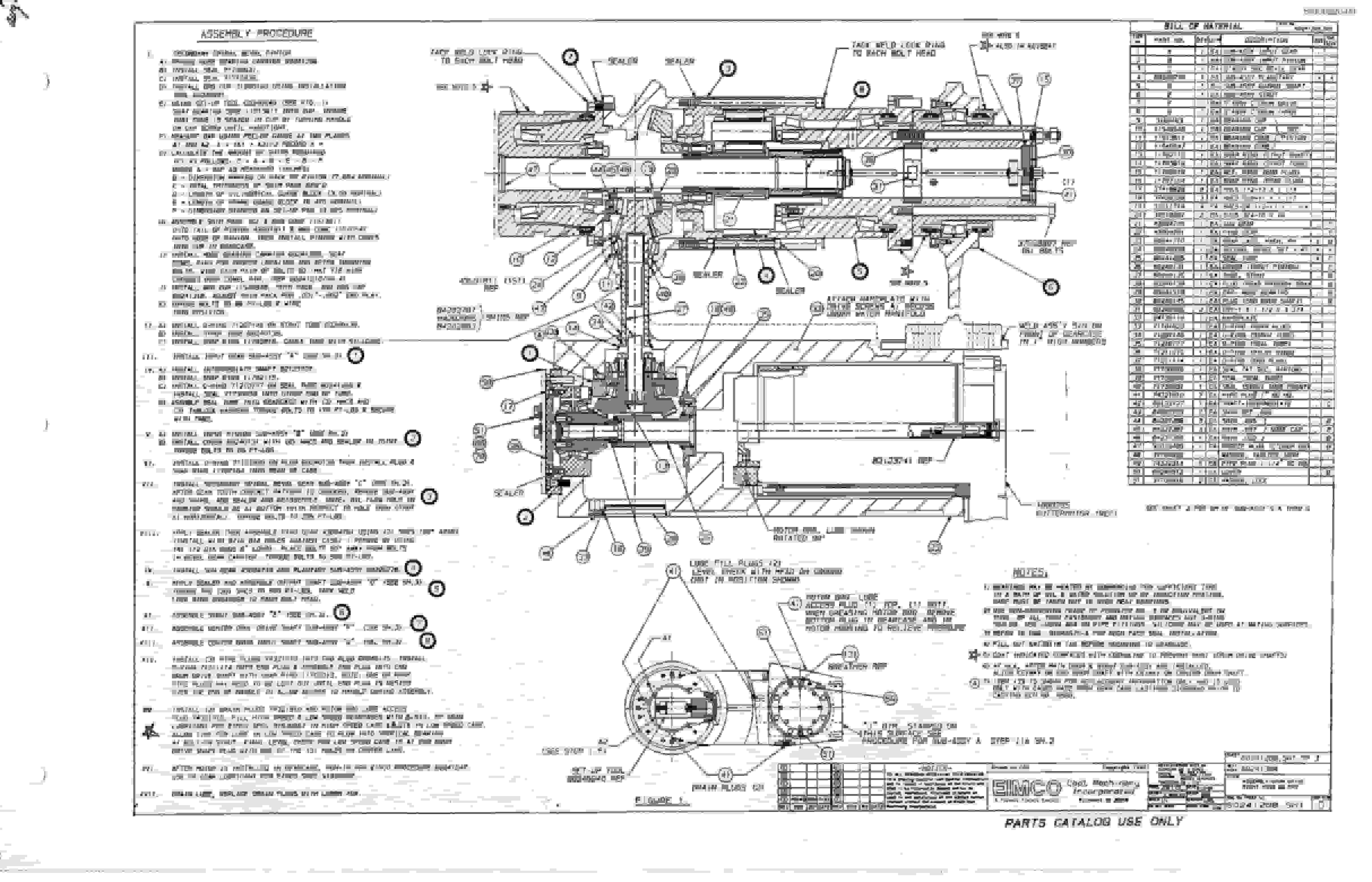 Bucyrus 2810L Drum Miner Parts Catalog BI000220-4