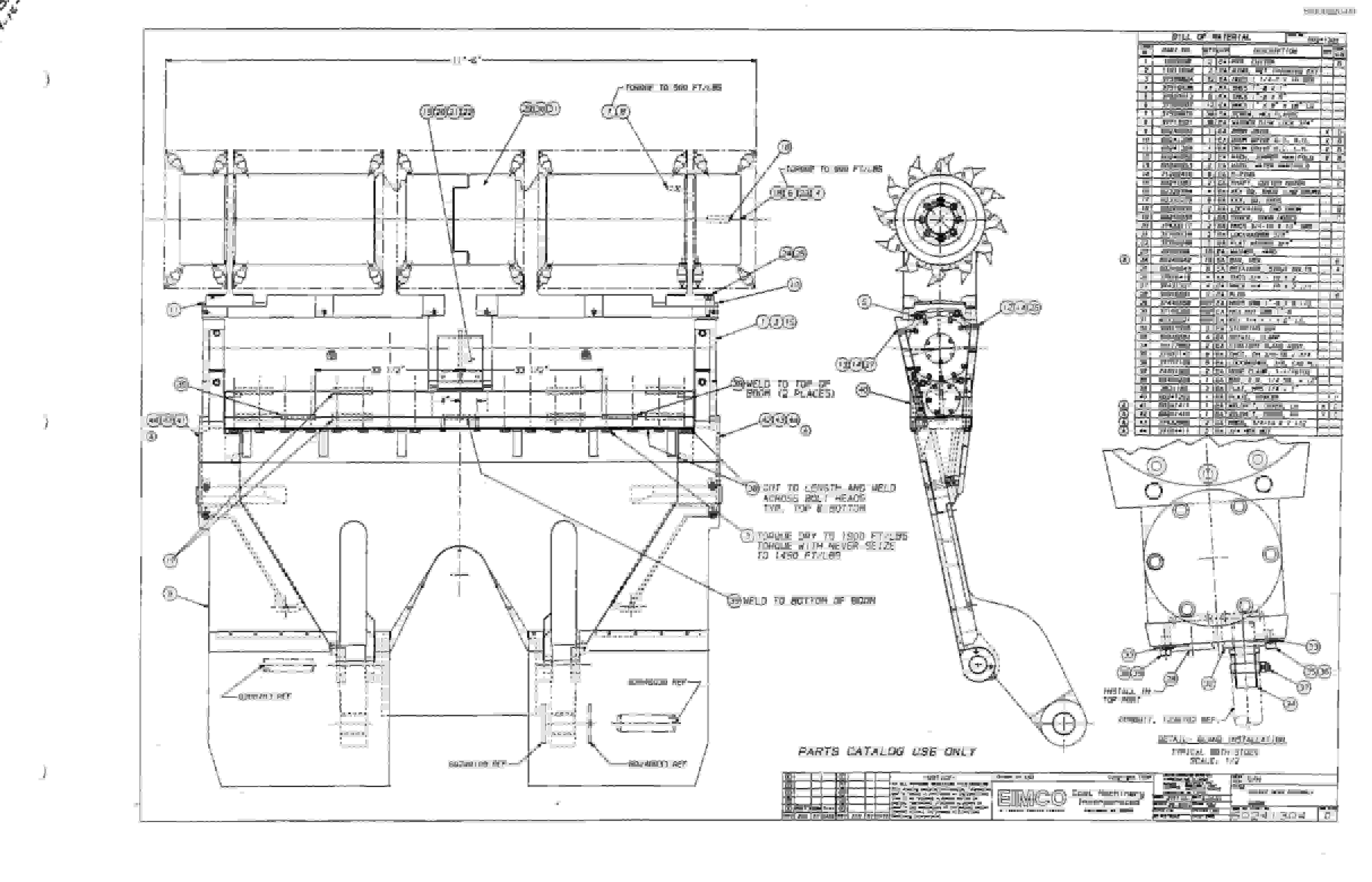 Bucyrus 2810L Drum Miner Parts Catalog BI000220-5