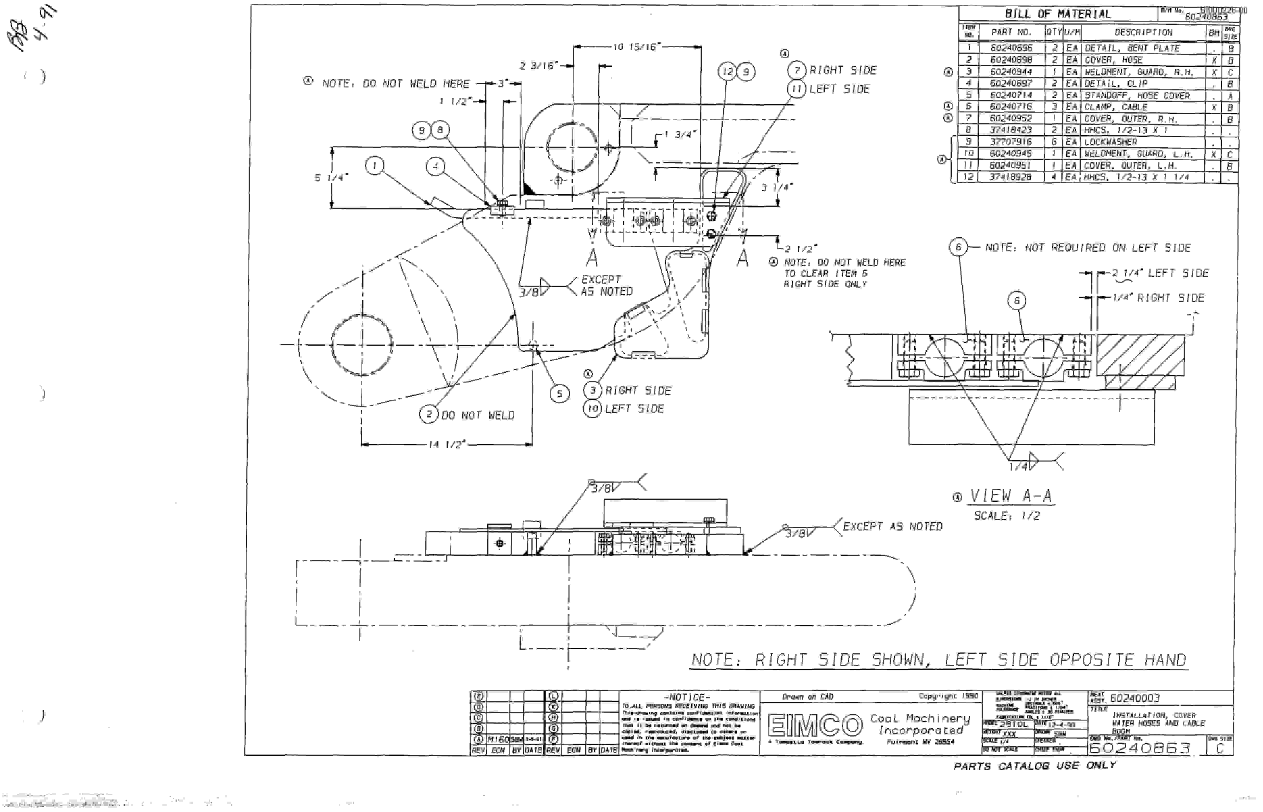 Bucyrus 2810L Drum Miner Parts Catalog BI000226-4