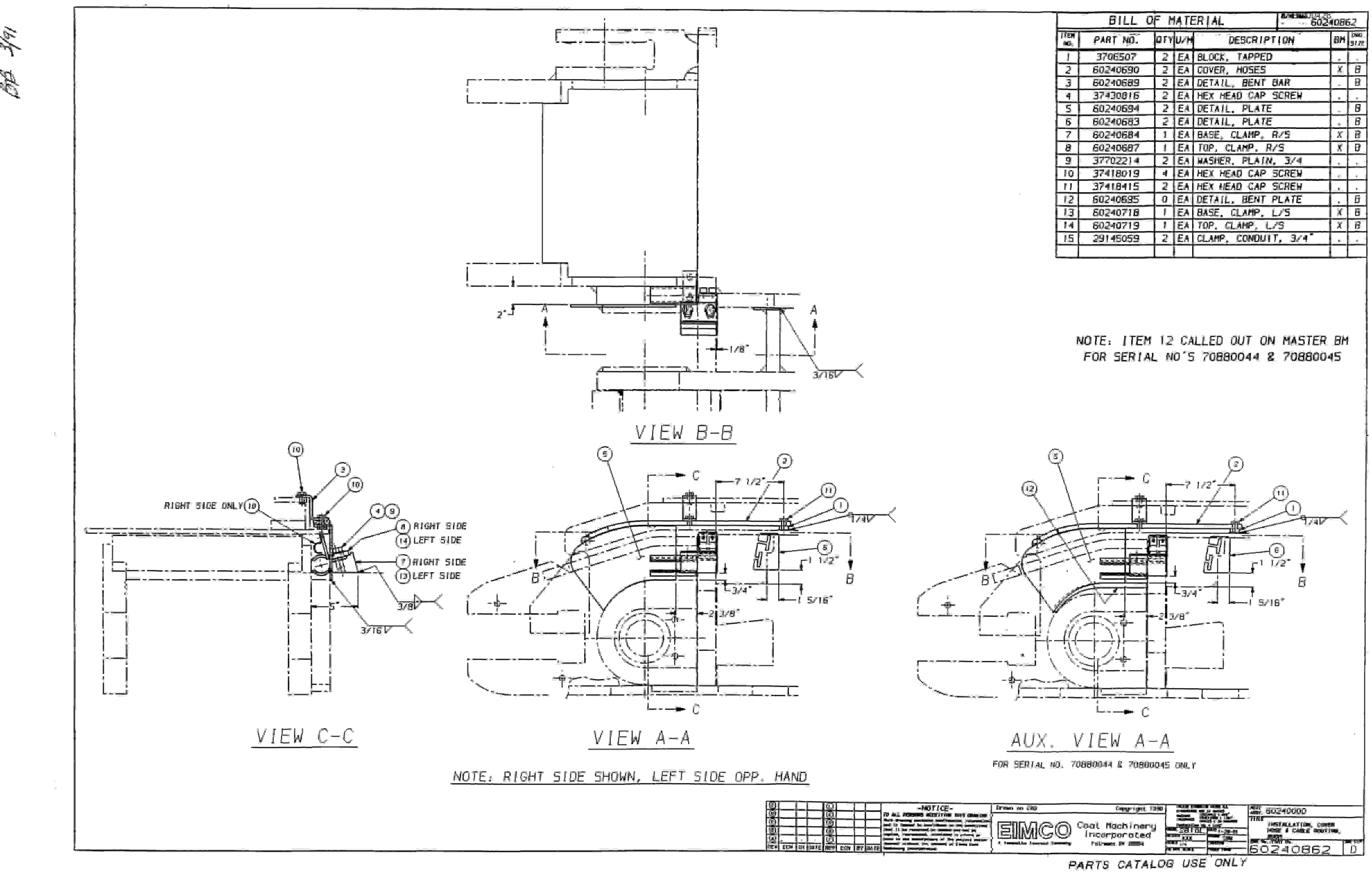 Bucyrus 2810L Drum Miner Parts Catalog BI000426-2