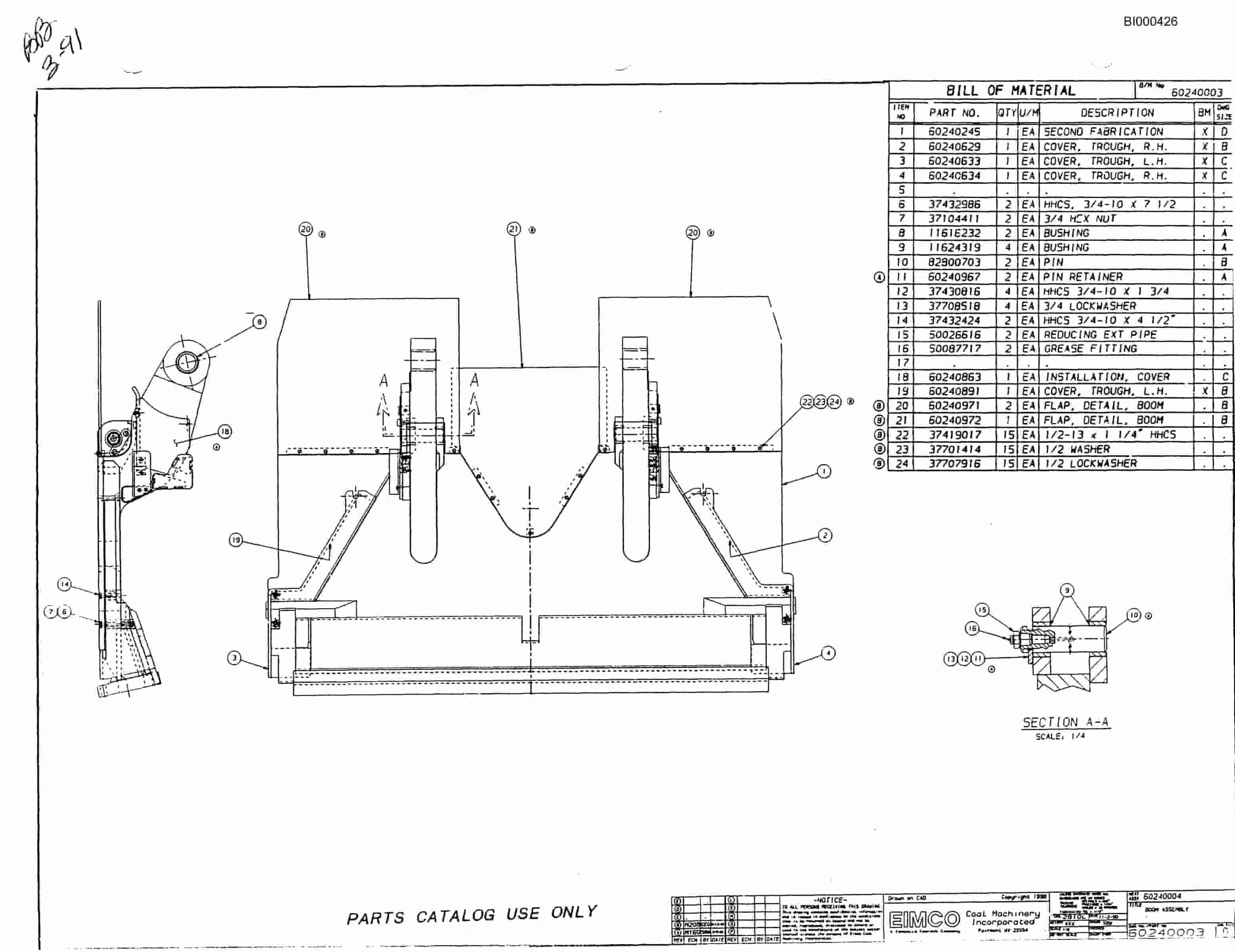Bucyrus 2810L Drum Miner Parts Catalog BI000426-4