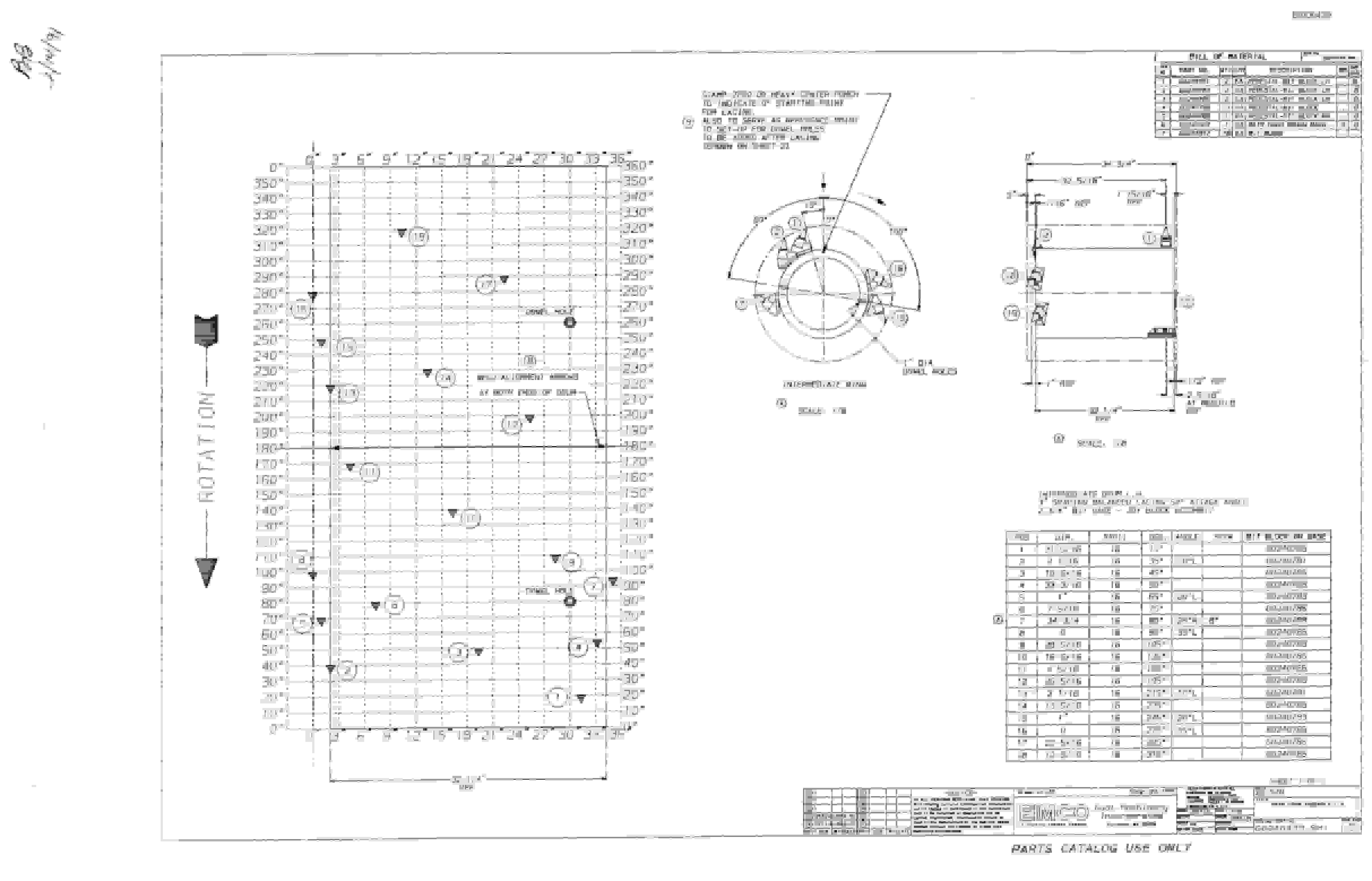 Bucyrus 2810L Drum Miner Parts Catalog BI000429-3