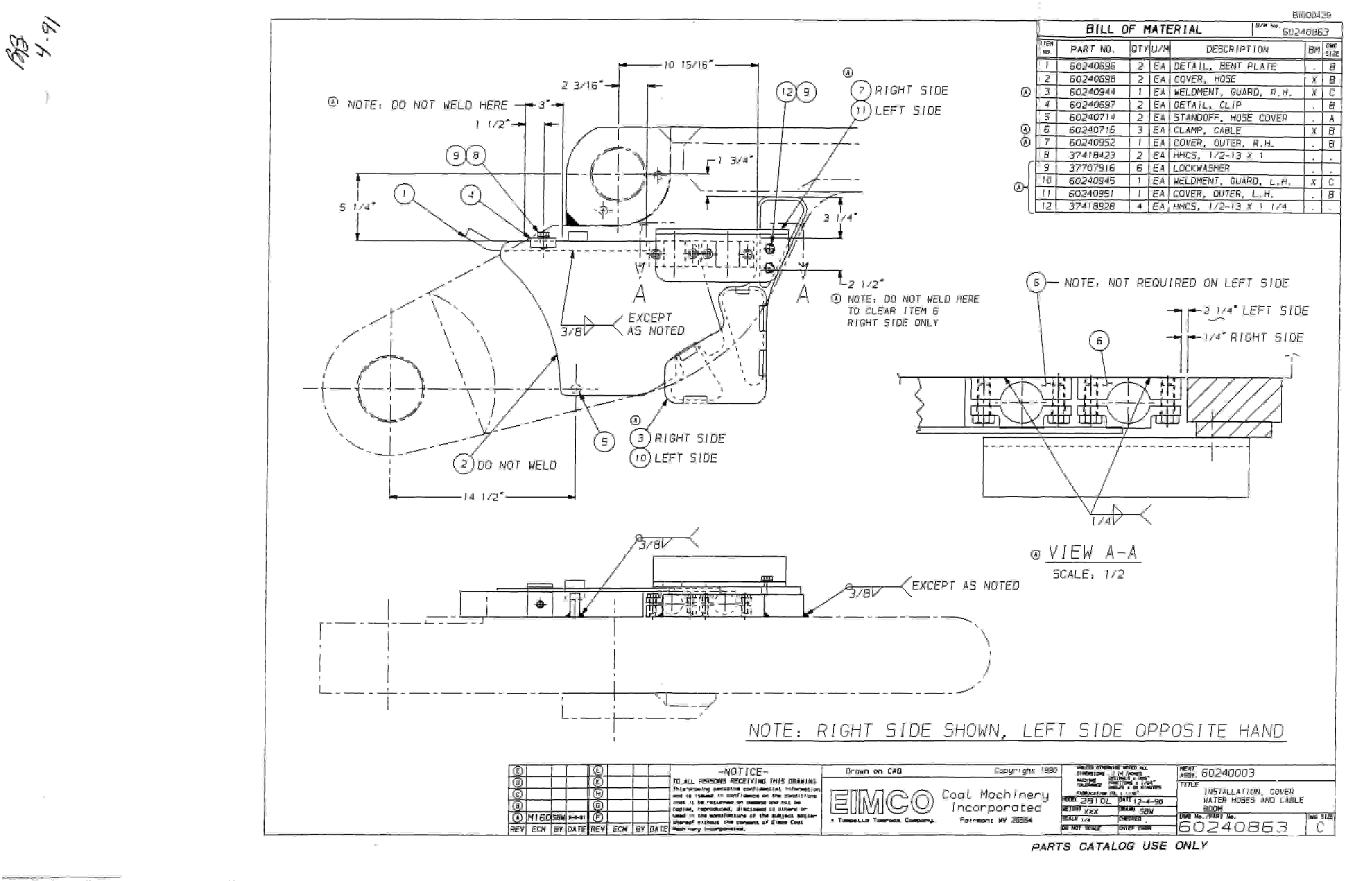 Bucyrus 2810L Drum Miner Parts Catalog BI000429-4